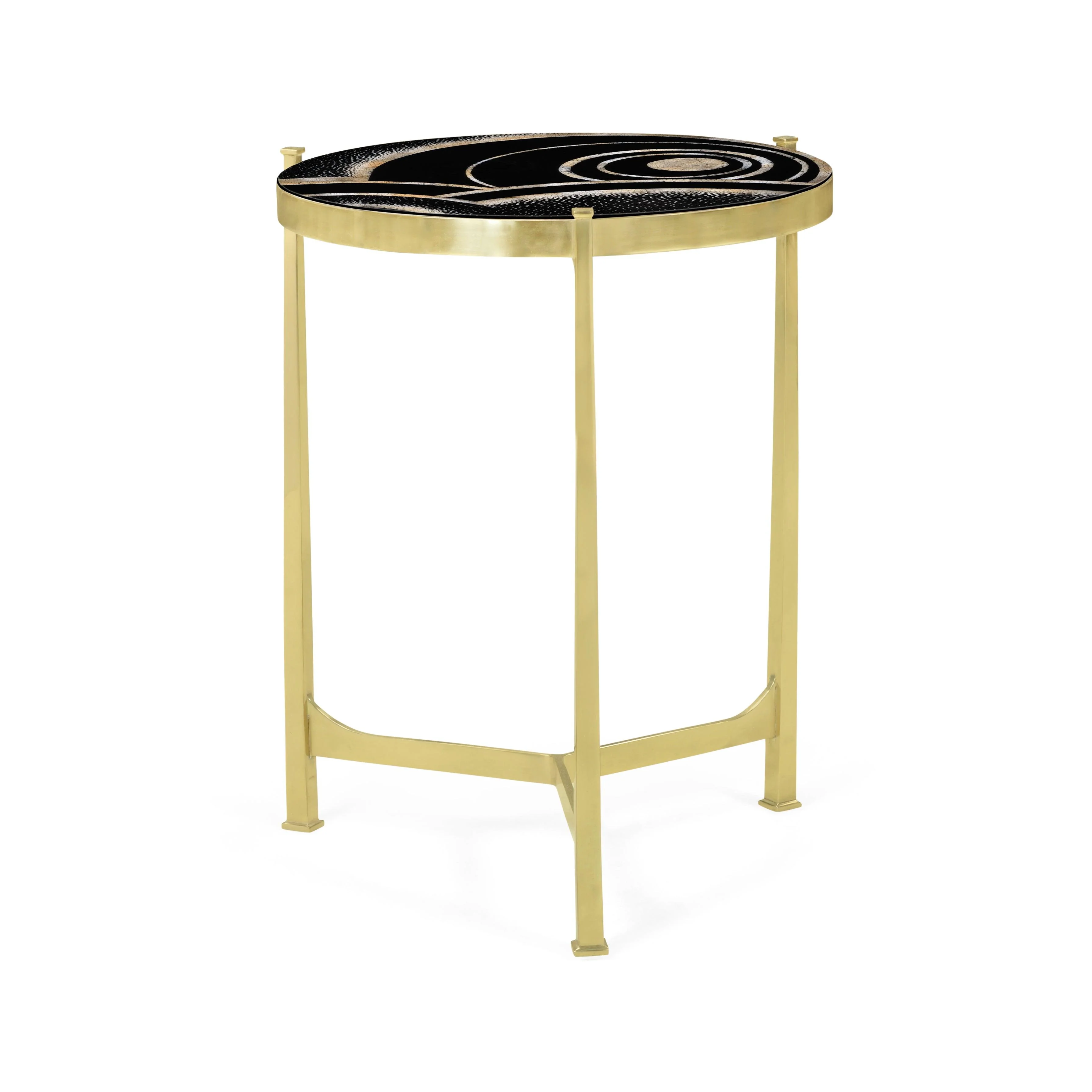 Modern Accents Solid Brass Round Lamp Table - Remutear