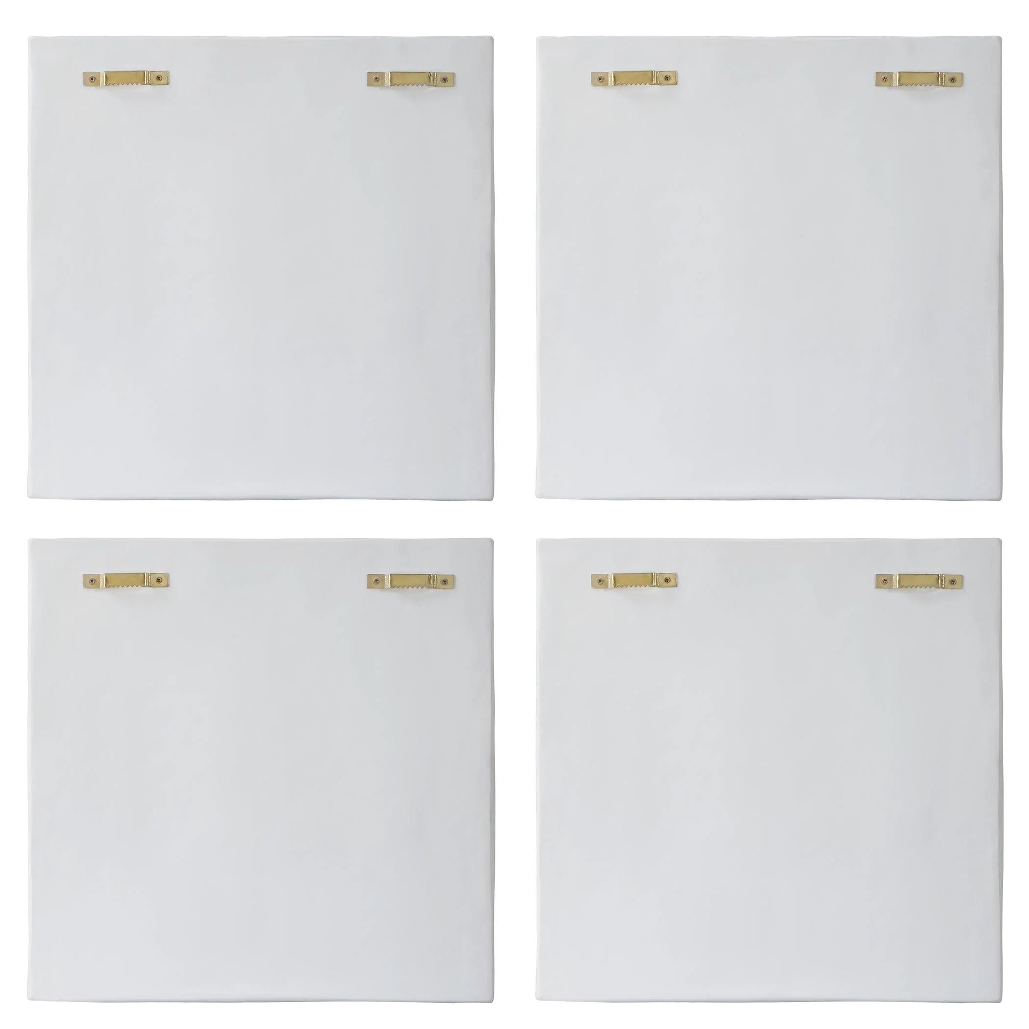 Snowdrift Scultped White Wall Decor, S/4 - Remutear