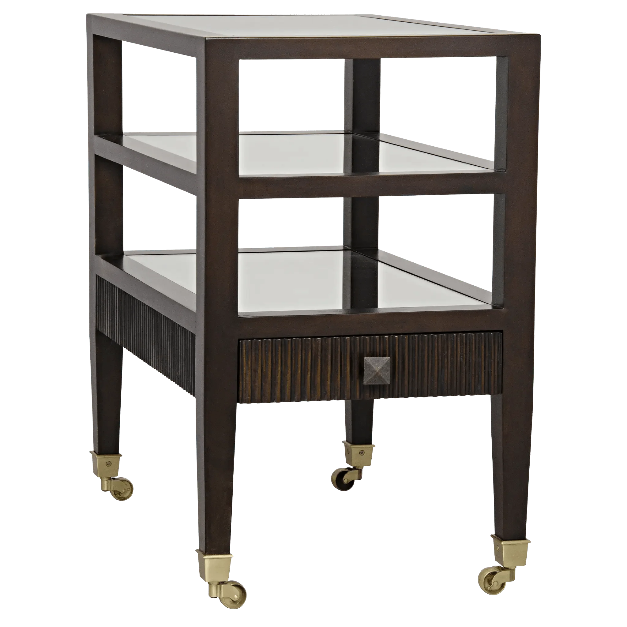 Lesly Side Table, Distressed Brown - Remutear
