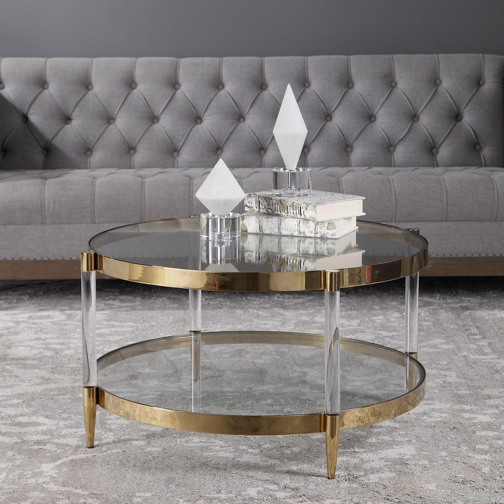 KELLEN GLASS COFFEE TABLE - Remutear