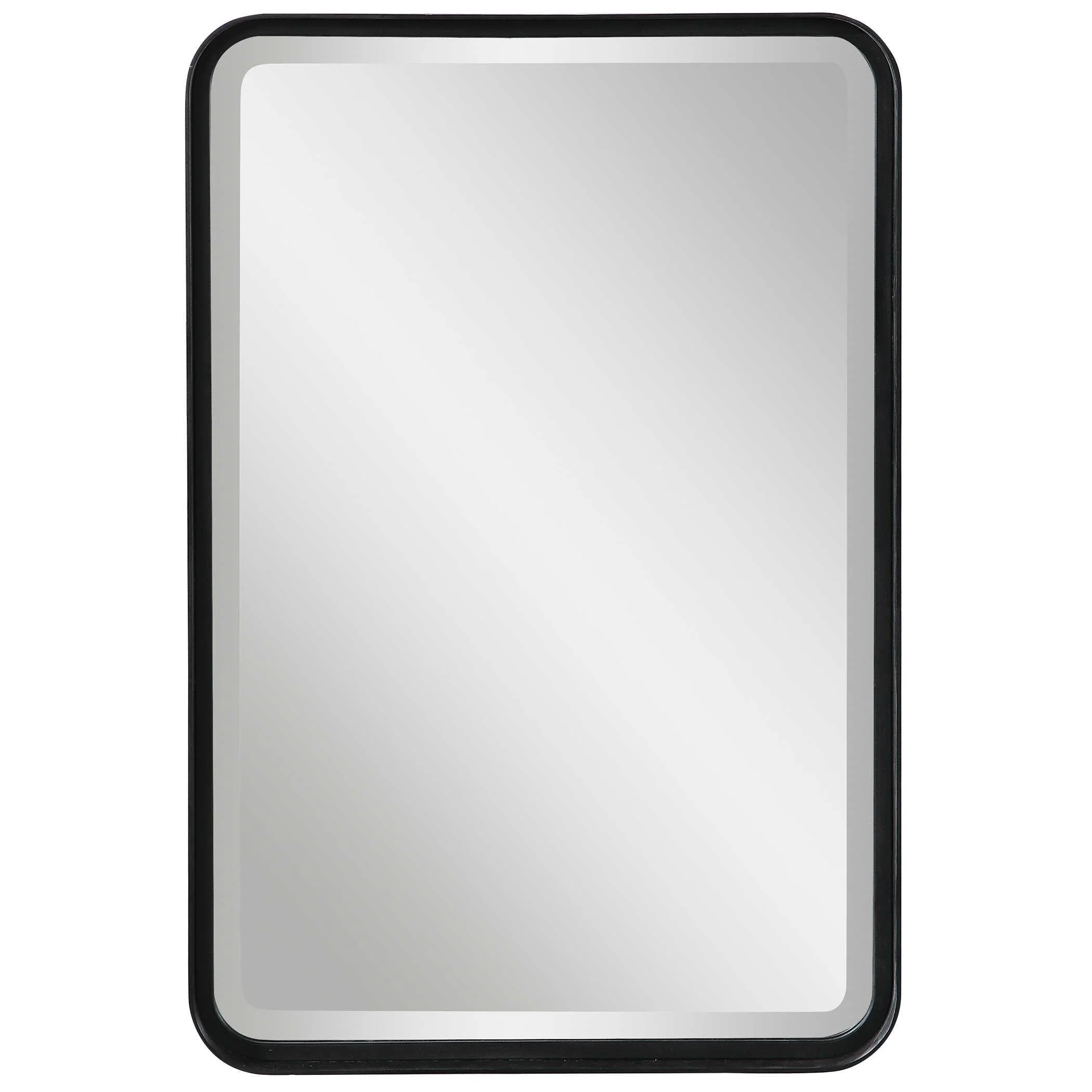 CROFTEN BLACK VANITY MIRROR - Remutear