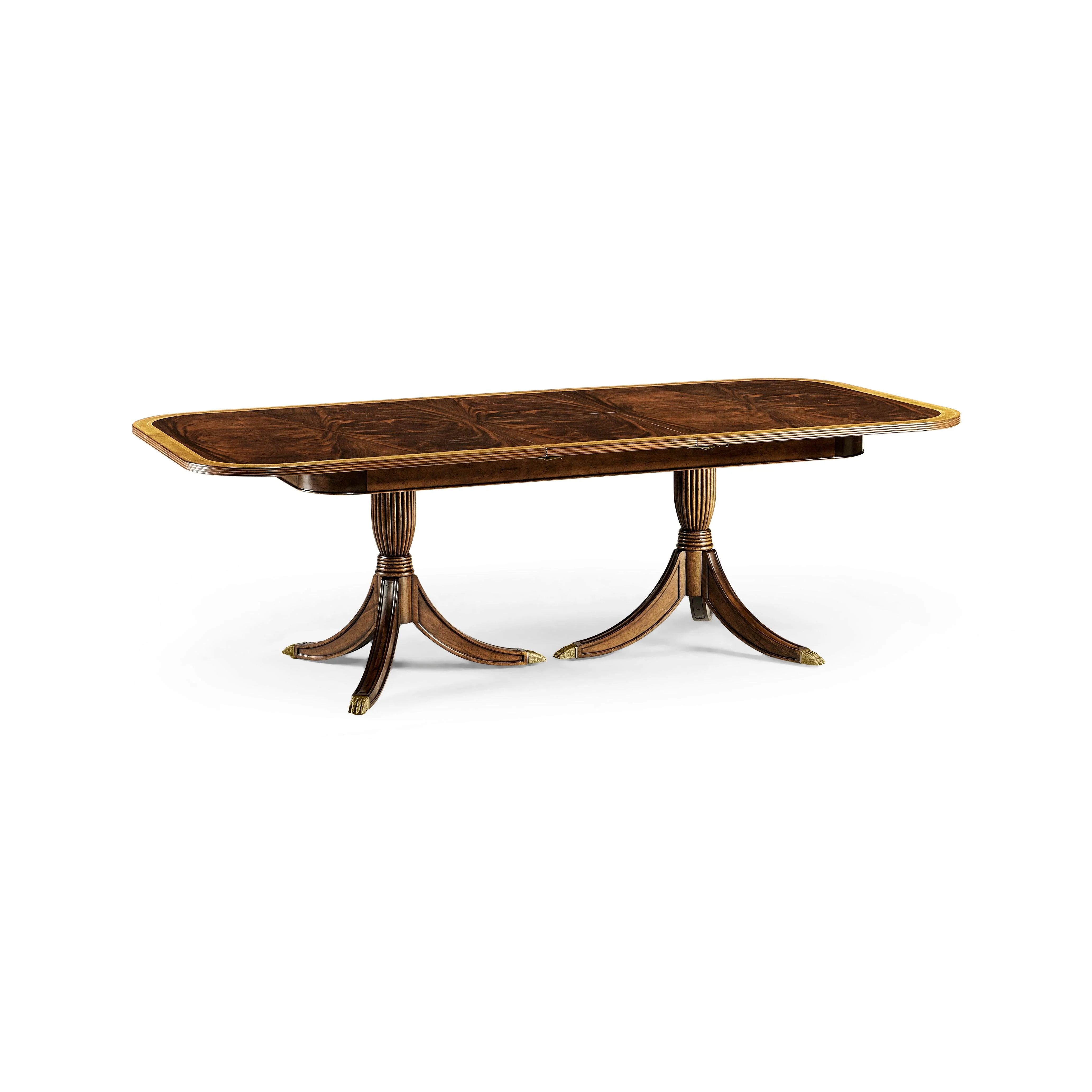 Buckingham Regency Crotch Mahogany Extending Dining Table - Remutear