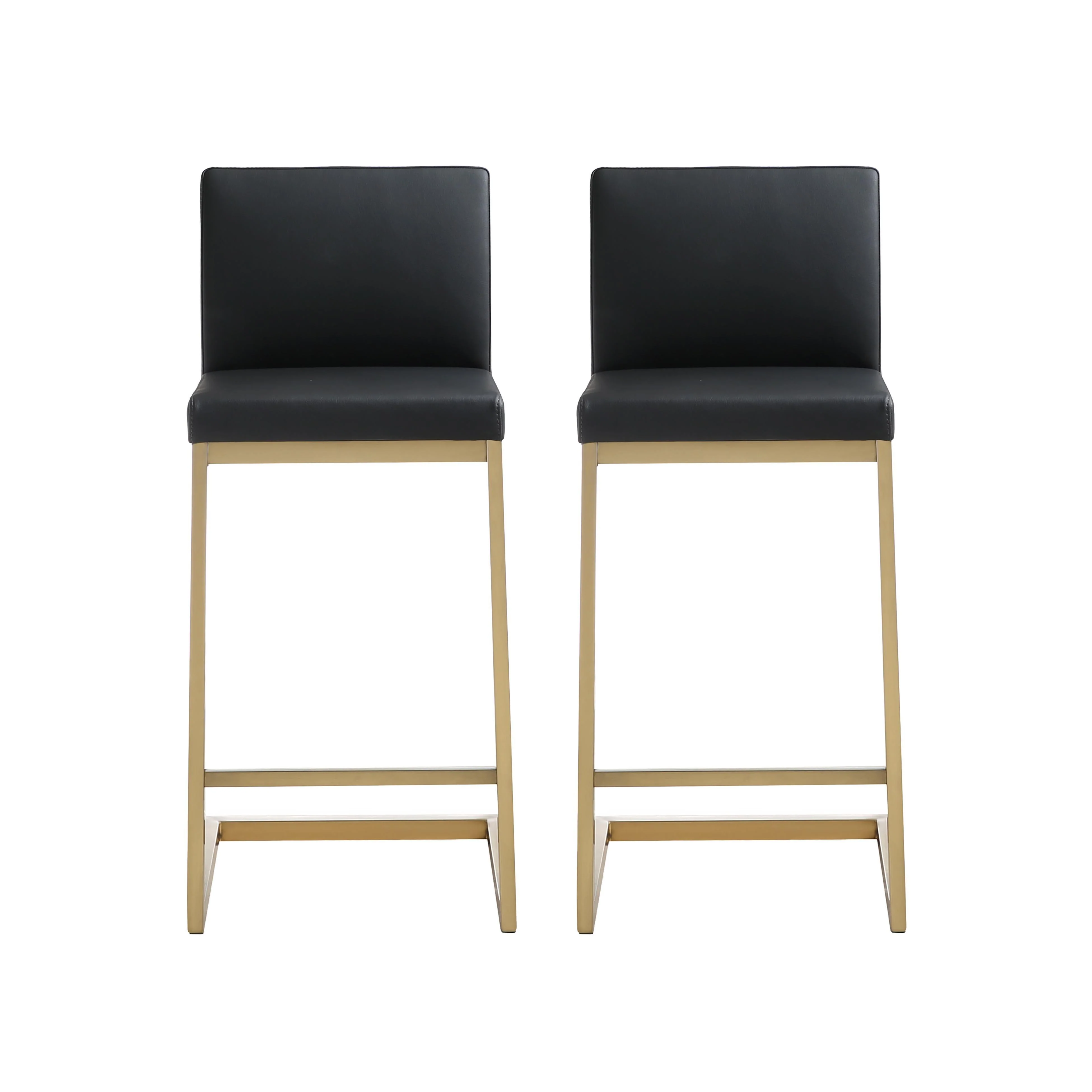 Parma Black Gold Steel Counter Stool (Set of 2) - Remutear