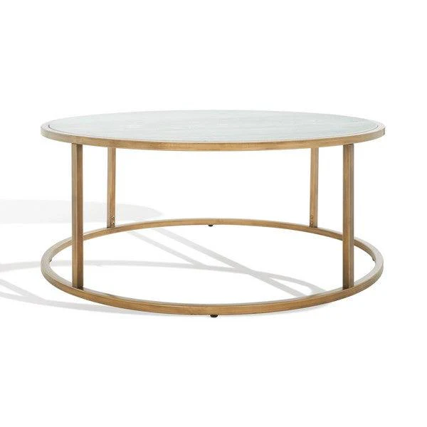 BRYNNA ROUND MARBLE COFFEE TABLE - Remutear