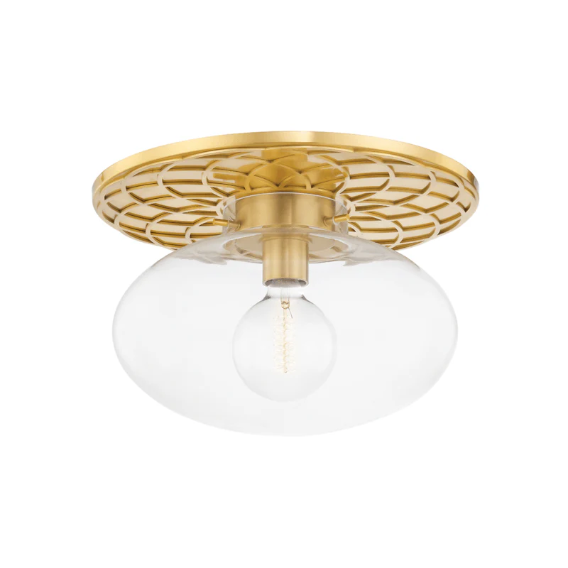 NEW PALTZ 1 LIGHT SEMI FLUSH - Remutear