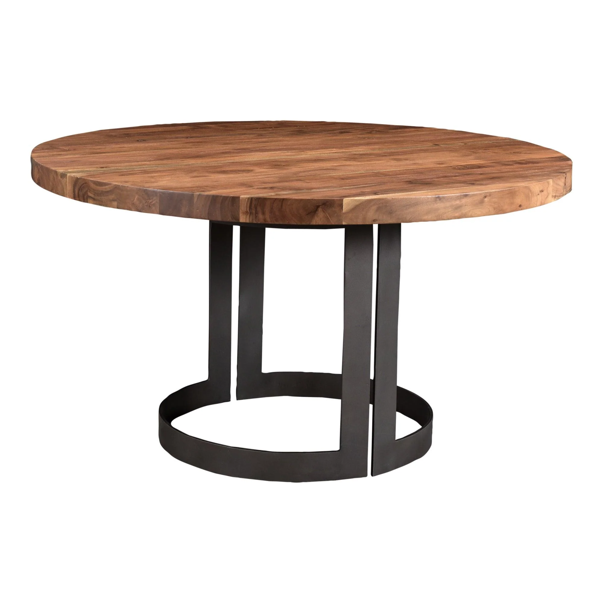 Bent Round Dining Table 54In Smoked - Remutear