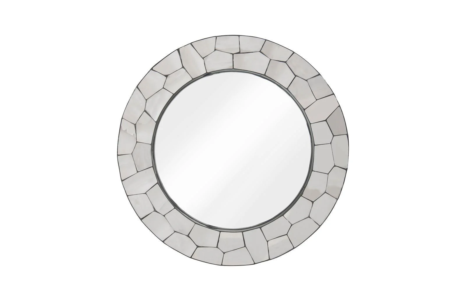 Crazy Cut Mirror, Round, Stainless Steel - Remutear
