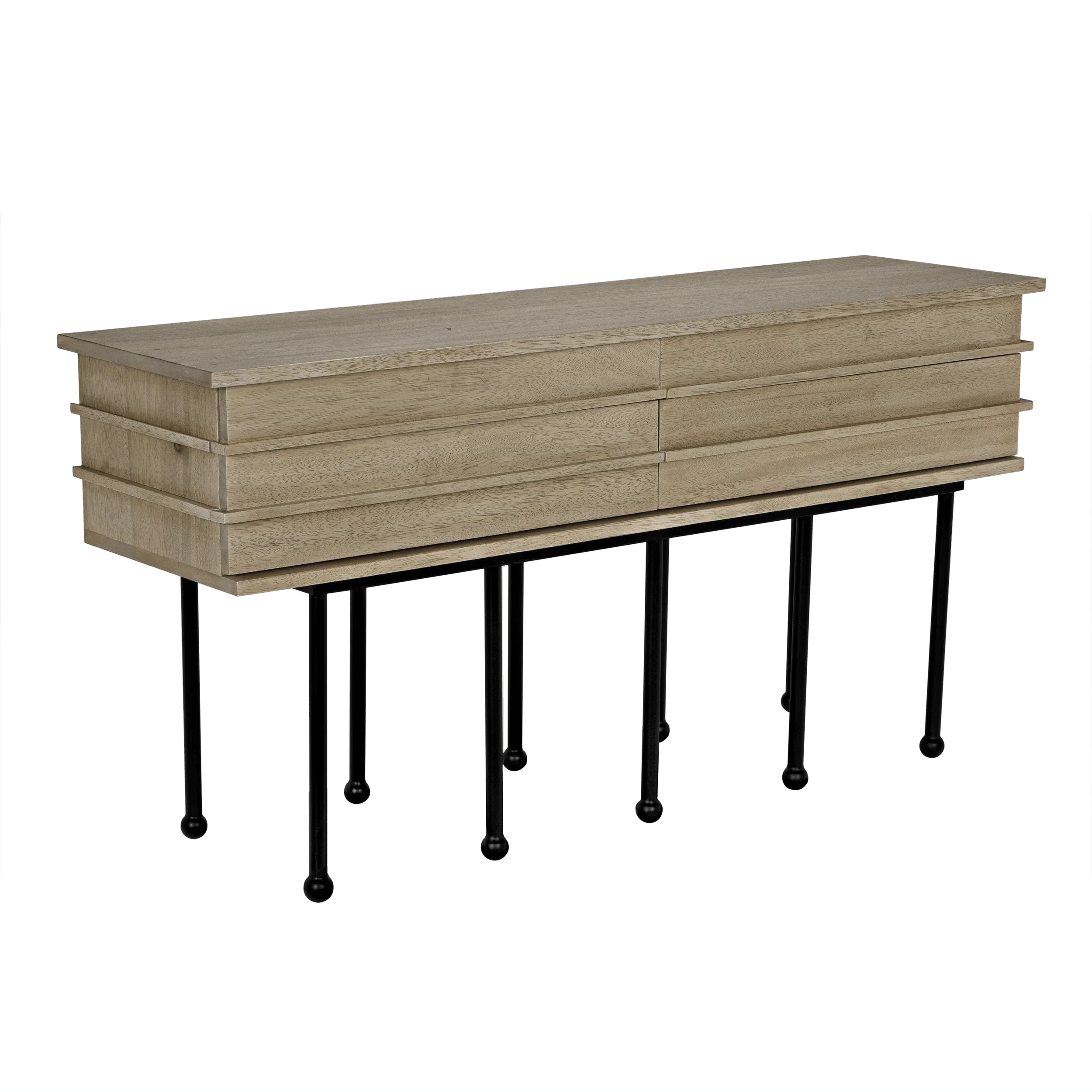 Oliver Console, Washed Walnut - Remutear