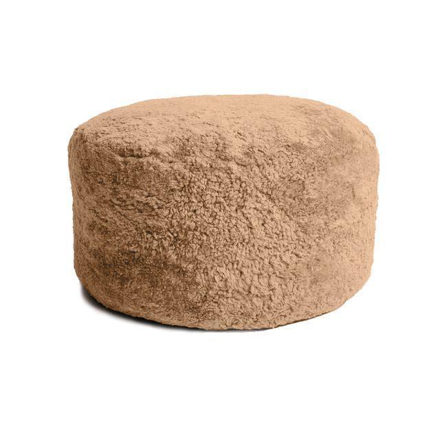 Shorn Curly Sheepskin Ottoman - Remutear