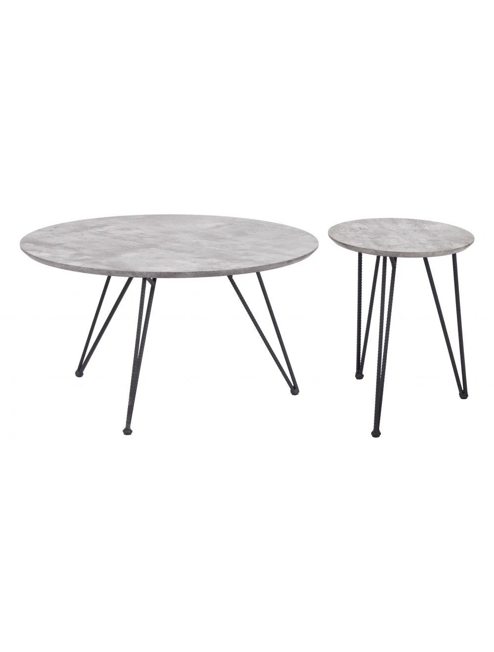 Kerris Coffee Table Set Gray & Black - Remutear