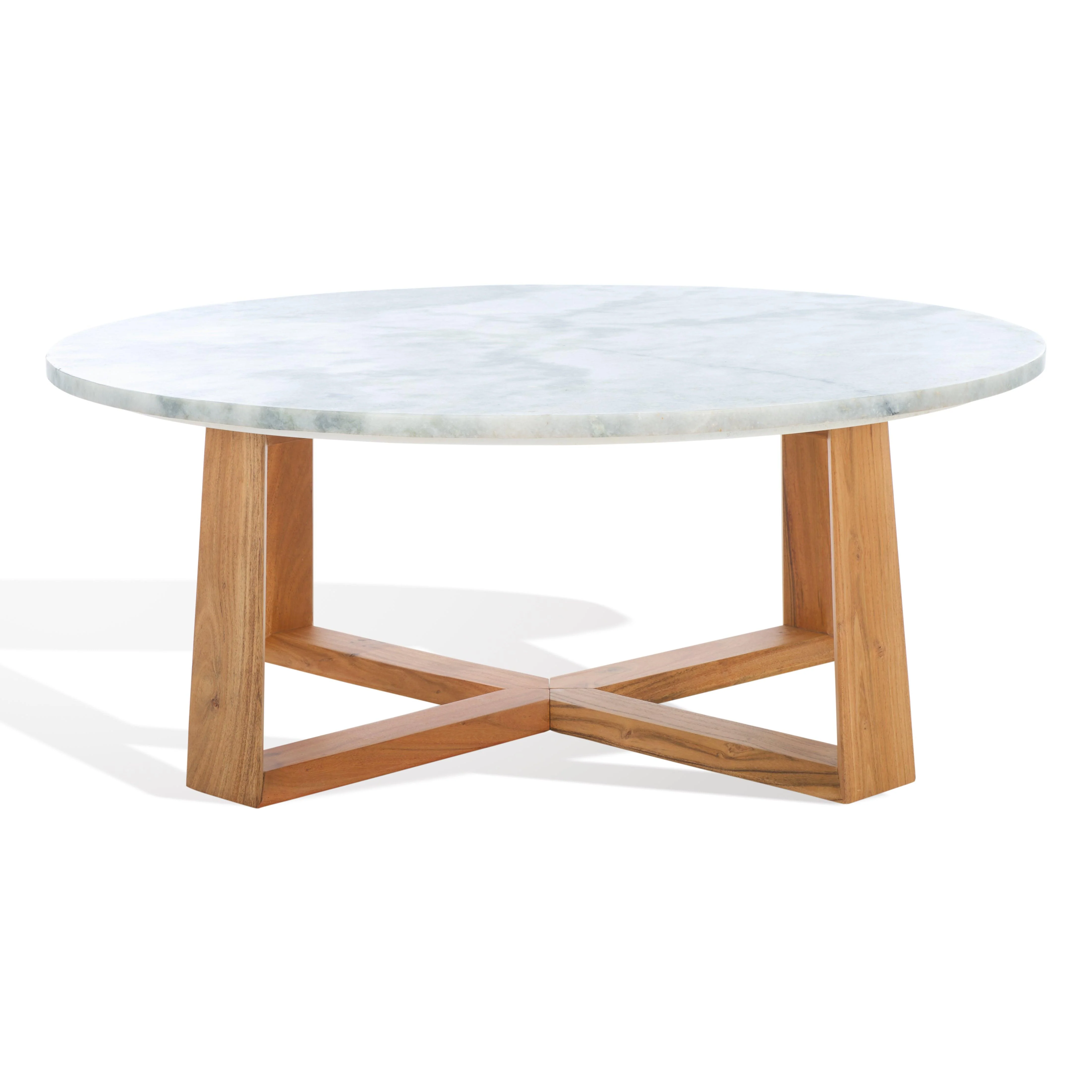 TRENTON ROUND MARBLE TOP COFFEE TABLE - Remutear