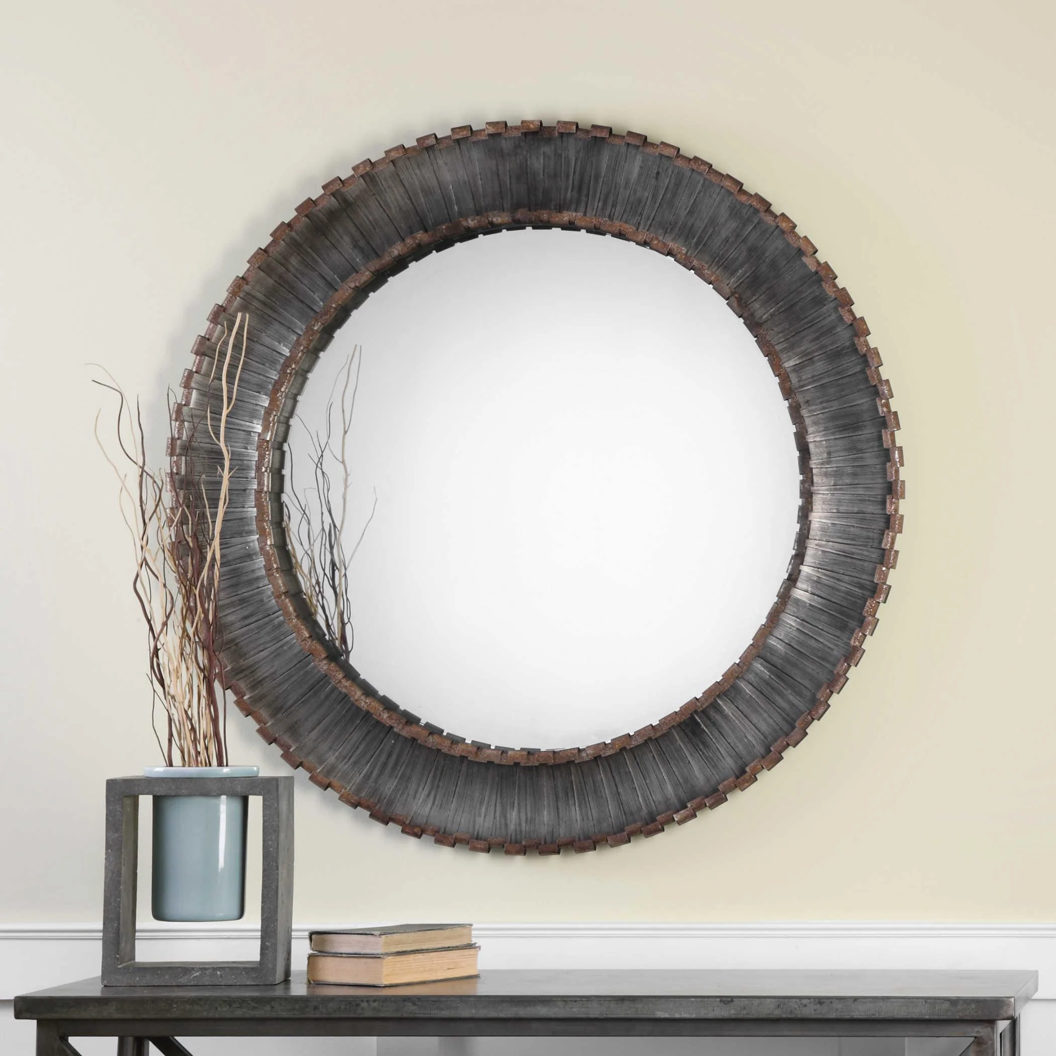 TANAINA SILVER ROUND MIRROR - Remutear