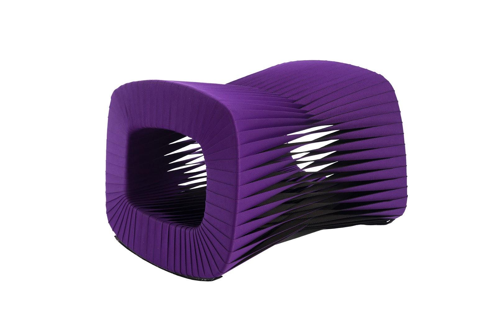 Seat Belt Ottoman, Purple - Remutear