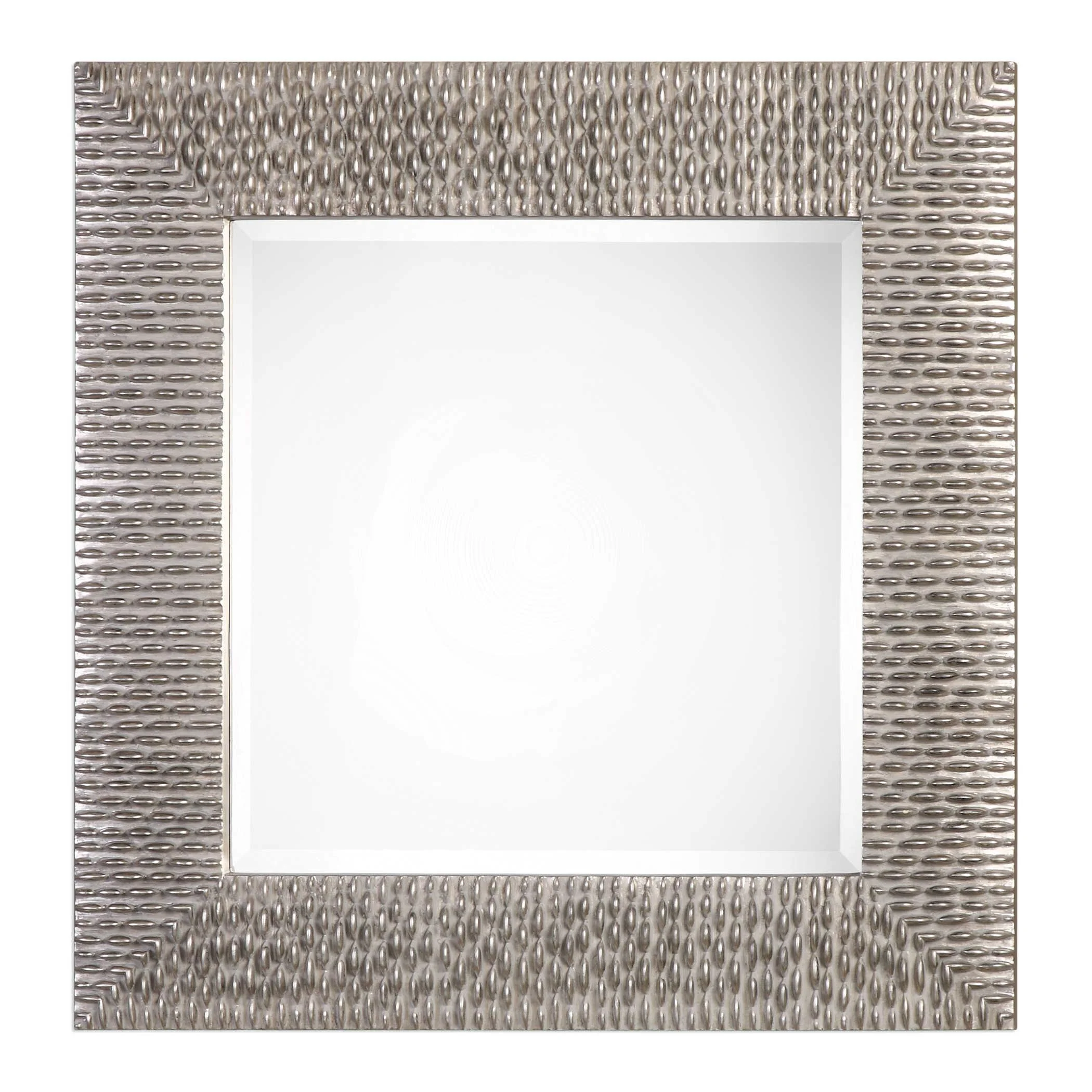 CRESSIDA DISTRESSED SILVER SQUARE MIRROR - Remutear