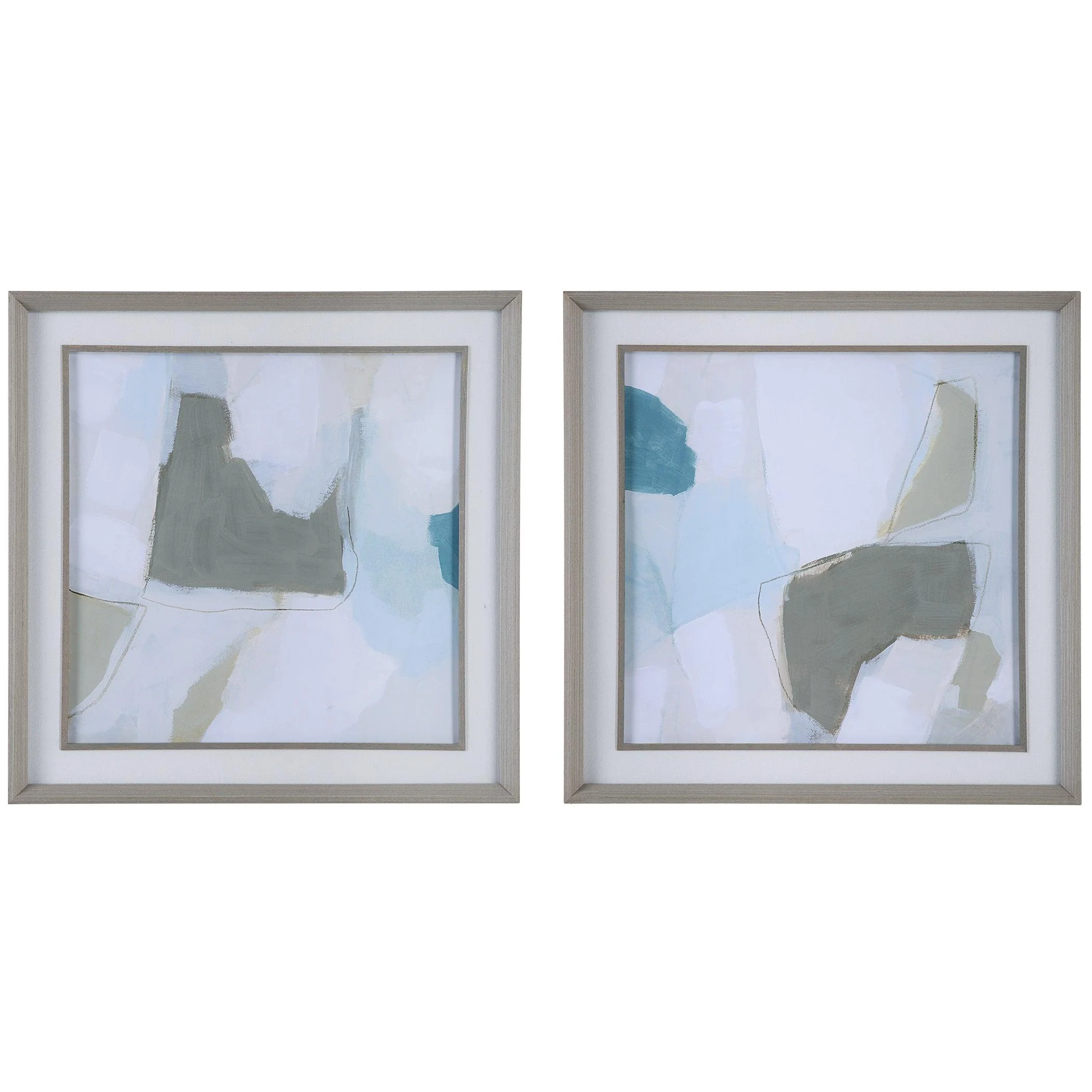 Mist Shapes Framed Prints, Set/2 - Remutear