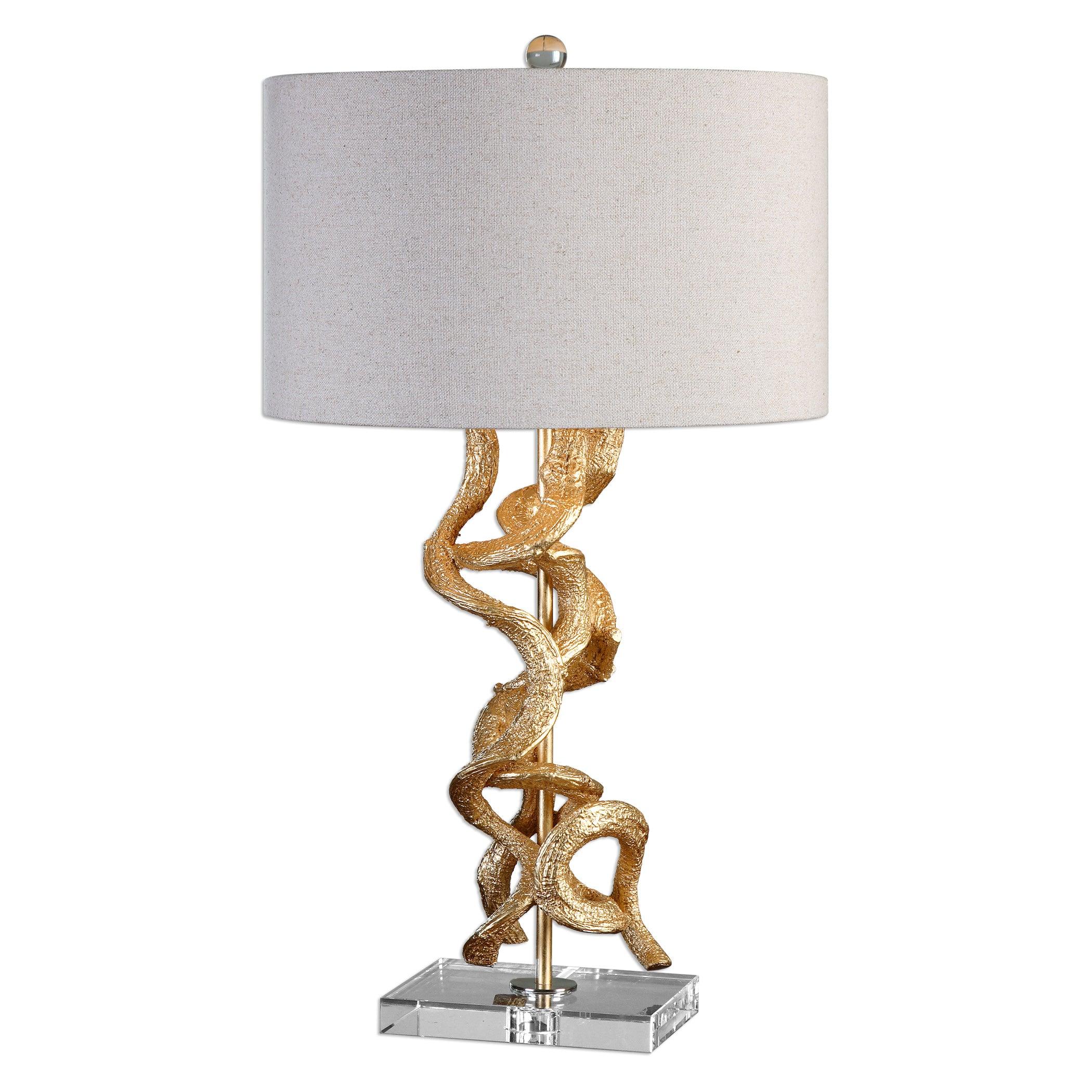 TWISTED VINES GOLD TABLE LAMP - Remutear