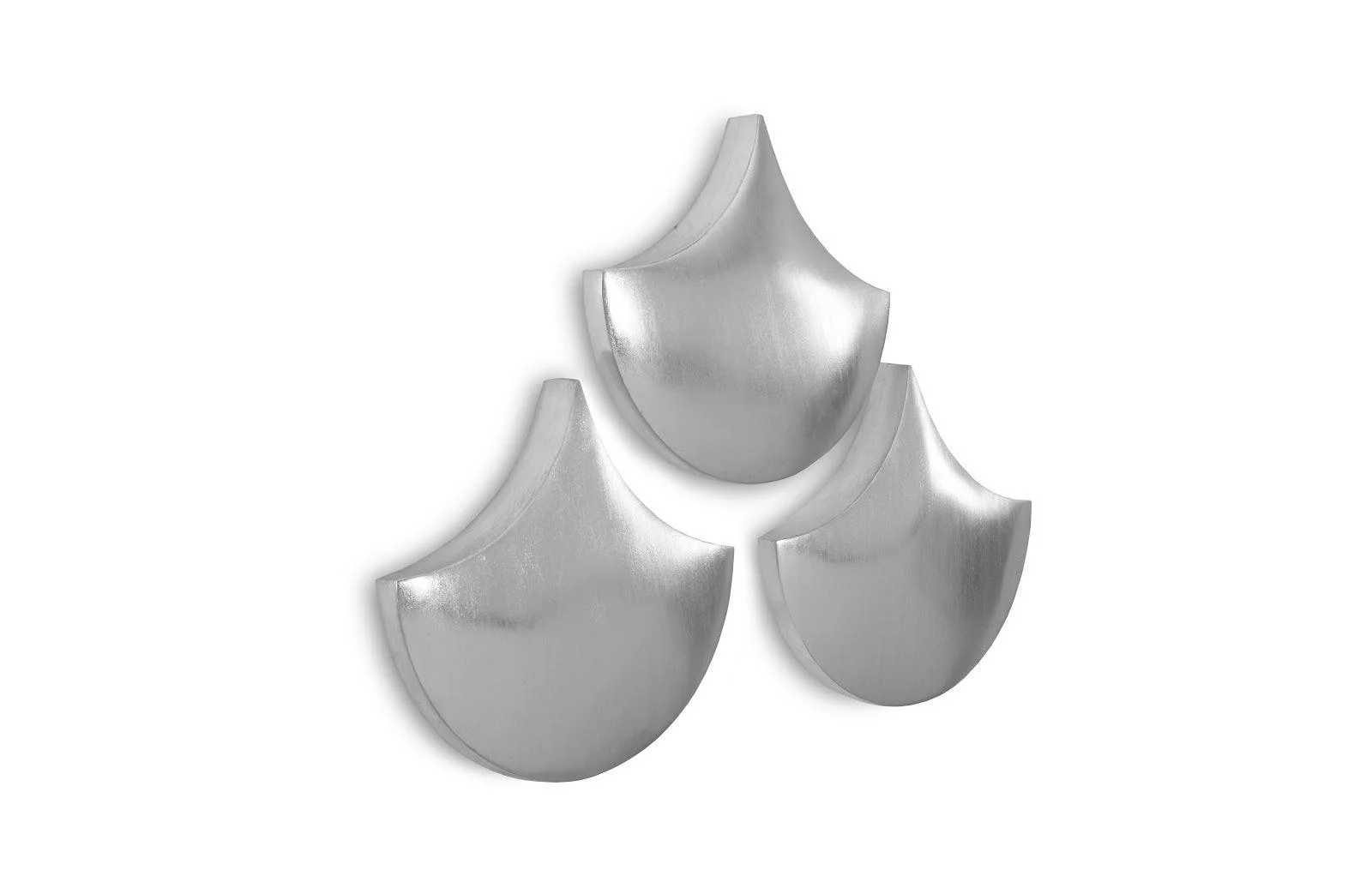 Scales Wall Tiles, Silver Leaf, Set of 3 - Remutear