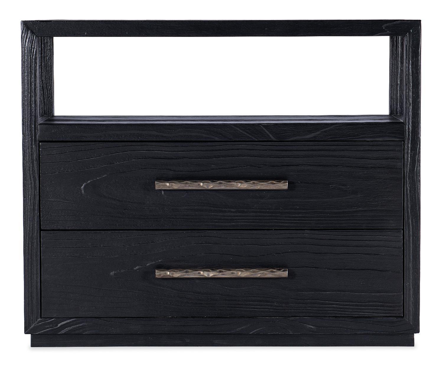 Linville Falls Shou Sugi Ban Two Drawer Nightstand - Remutear