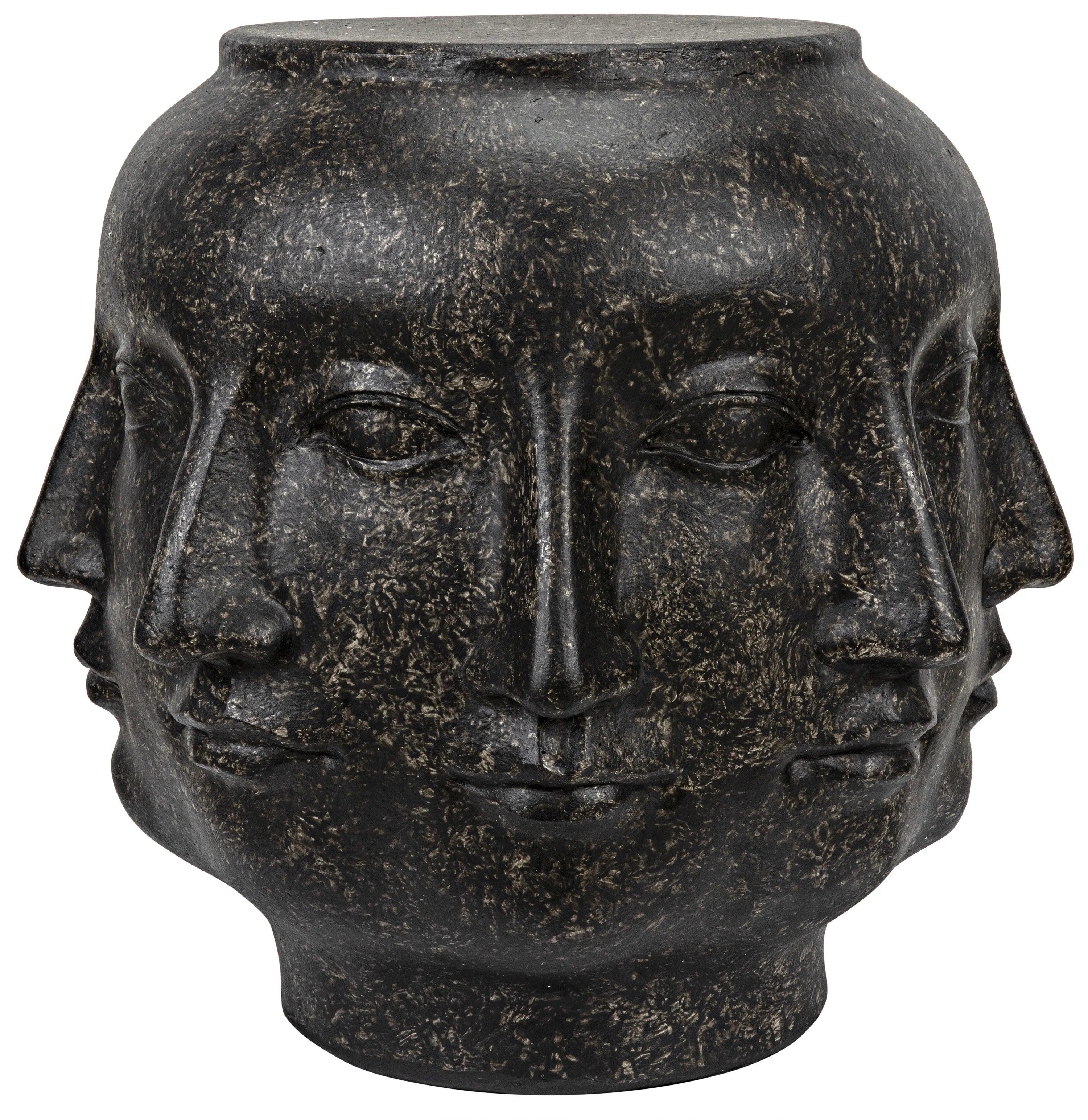 Multi-Face Stool, Black Fiber Cement - Remutear