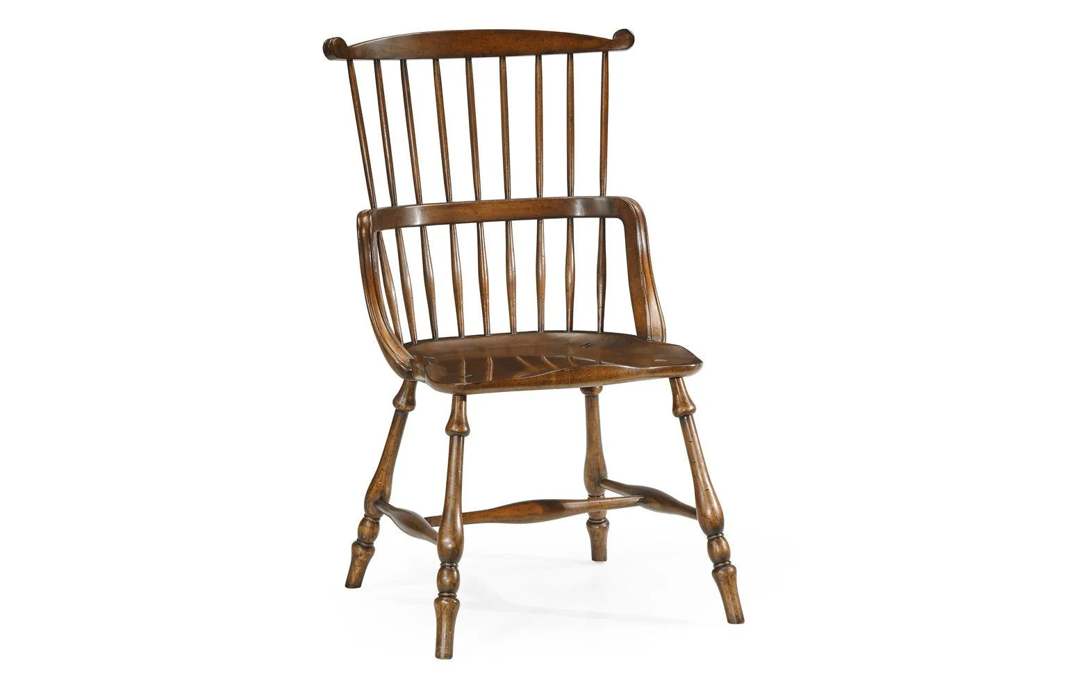 Casual Accents Walnut Windsor Armchair - Set of 2 - Remutear
