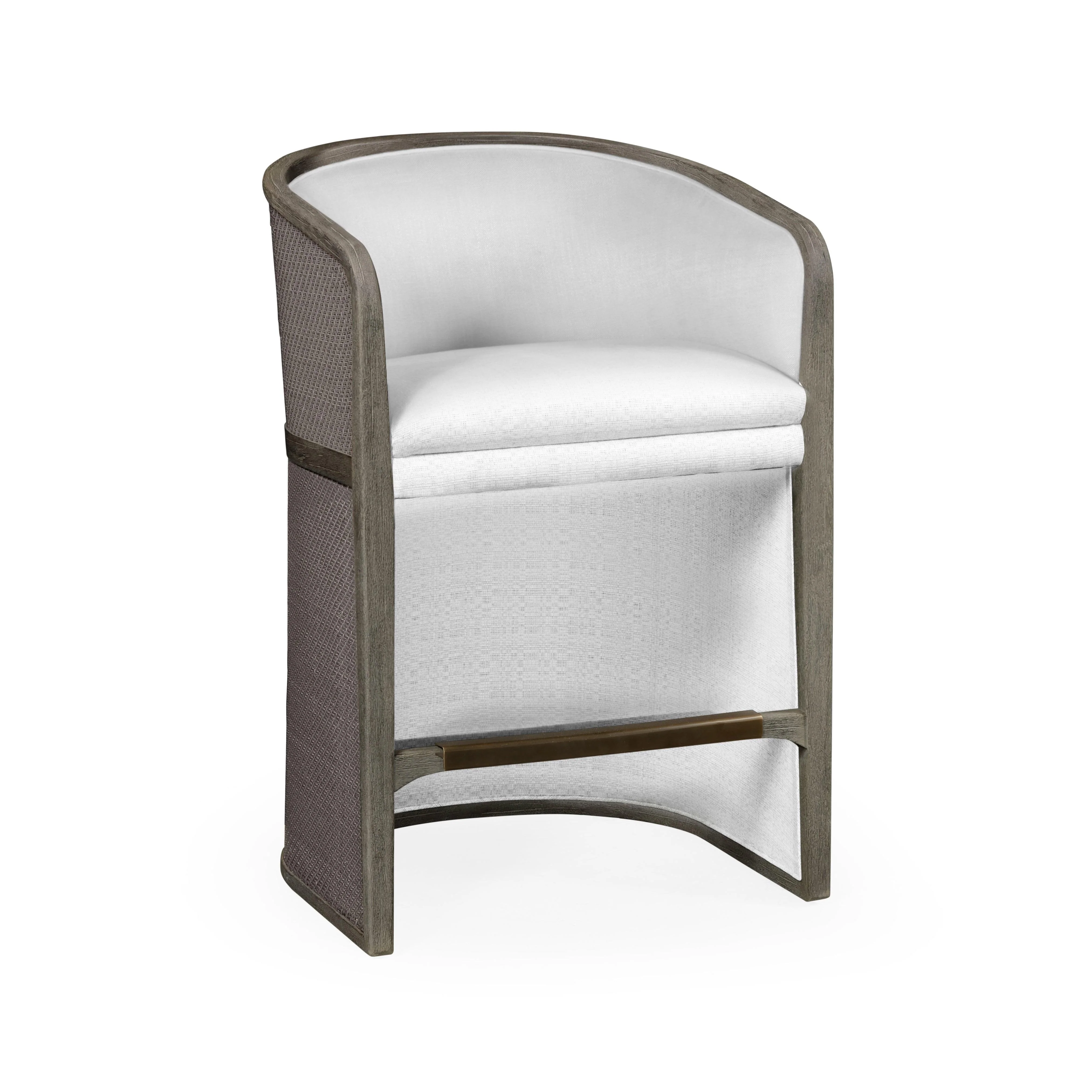 Modern Accents Rattan Tub Counter Stool - Outdoor - Remutear