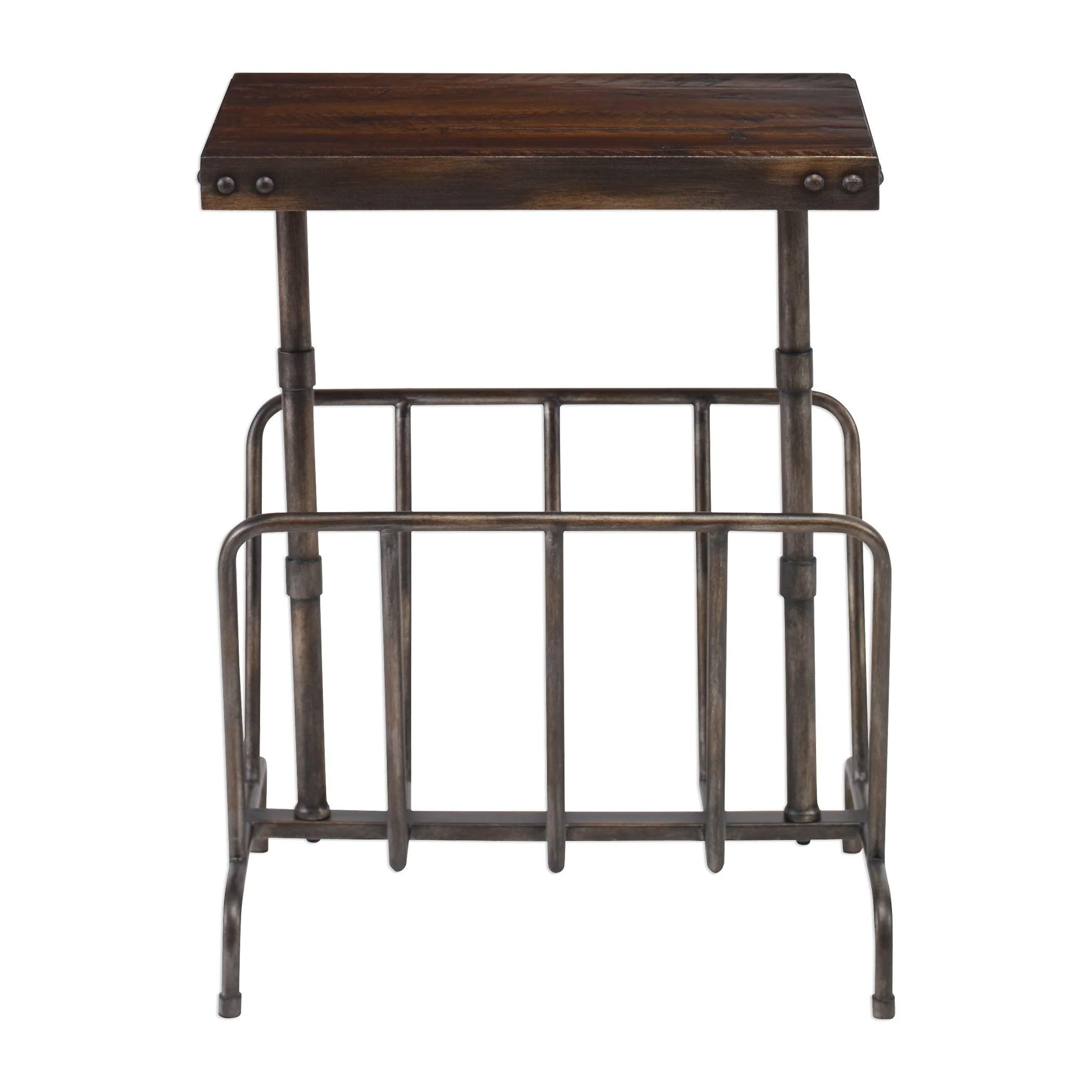 SONORA INDUSTRIAL MAGAZINE ACCENT TABLE - Remutear