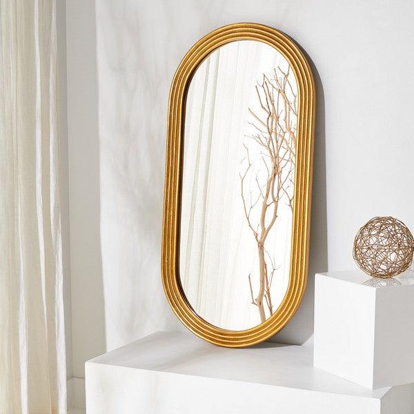 JEANELLE OVAL GOLD MIRROR - Remutear