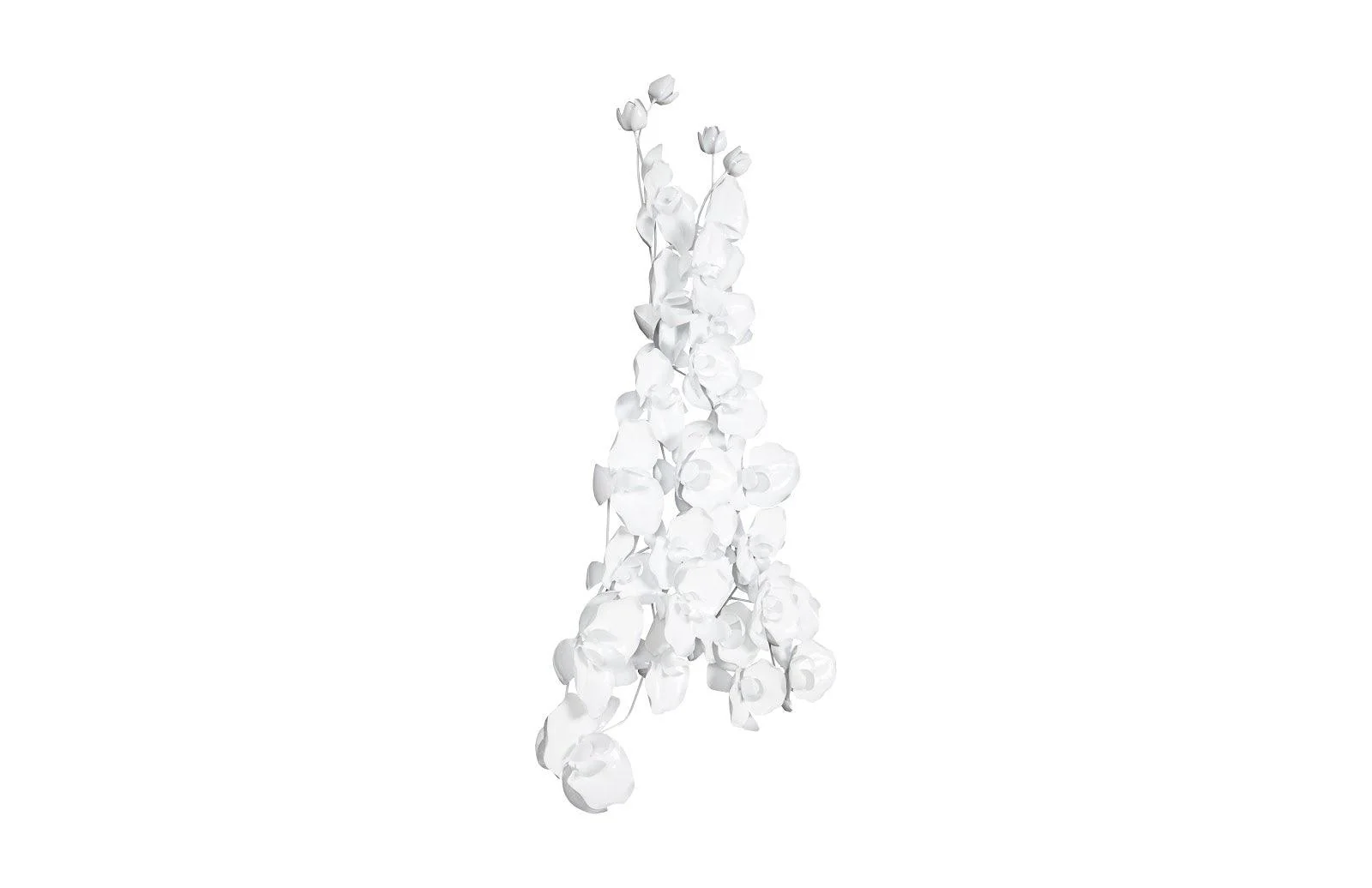 Orchid Dress Wall Art, Metal, White - Remutear