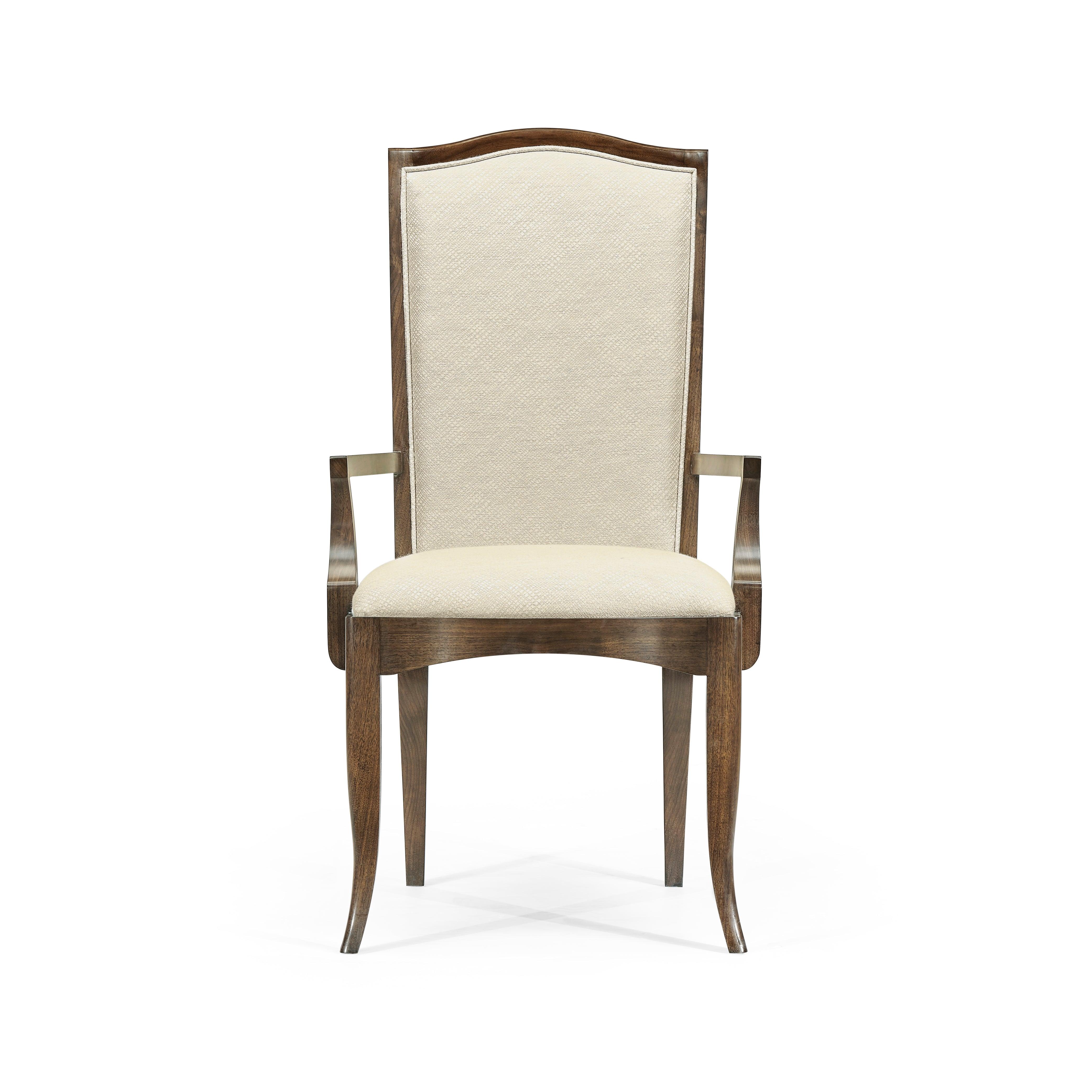 Berkley Walnut Dining Armchair, Upholstered in Skipper - Remutear
