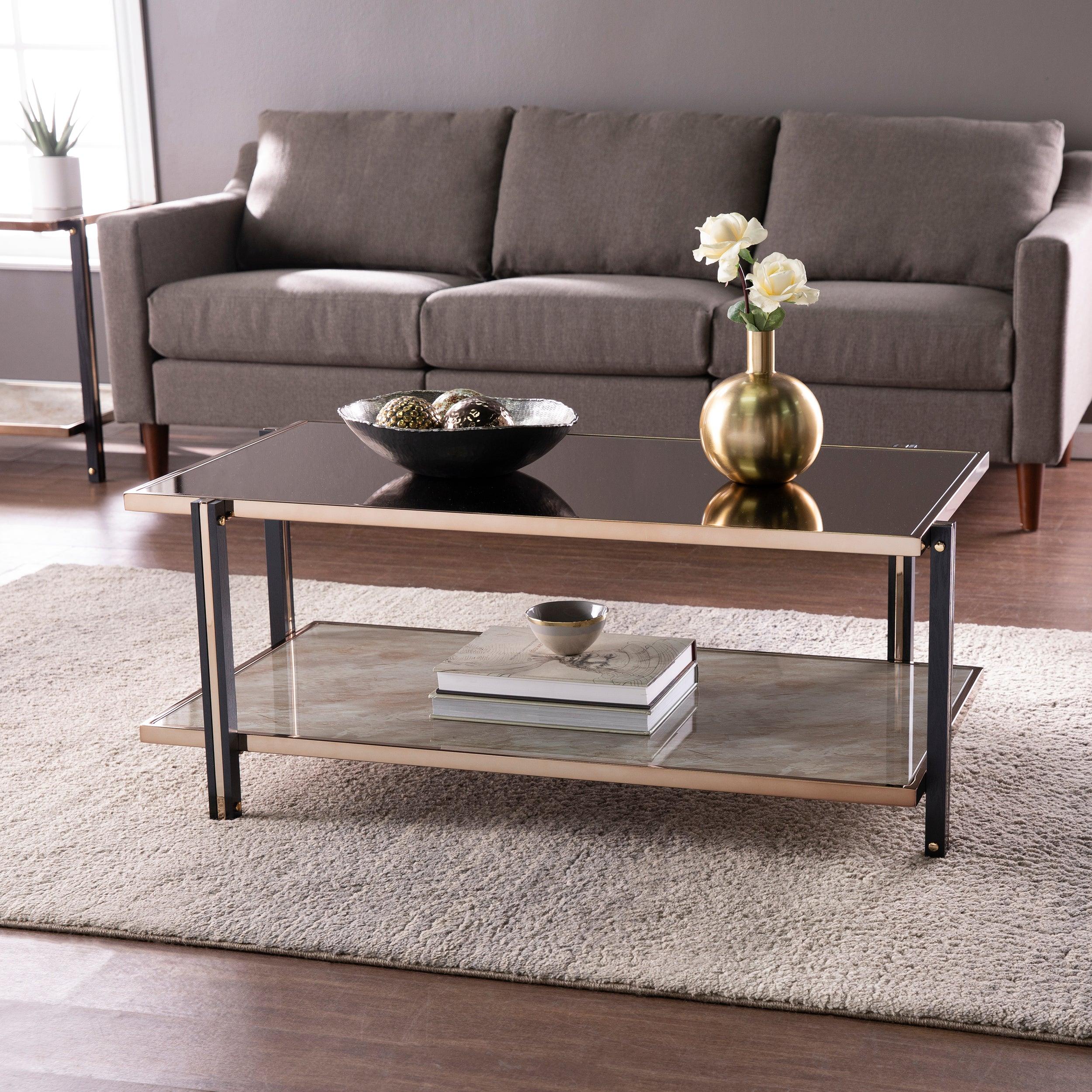 Thornsett Cocktail Table w/ Mirrored Top - Remutear