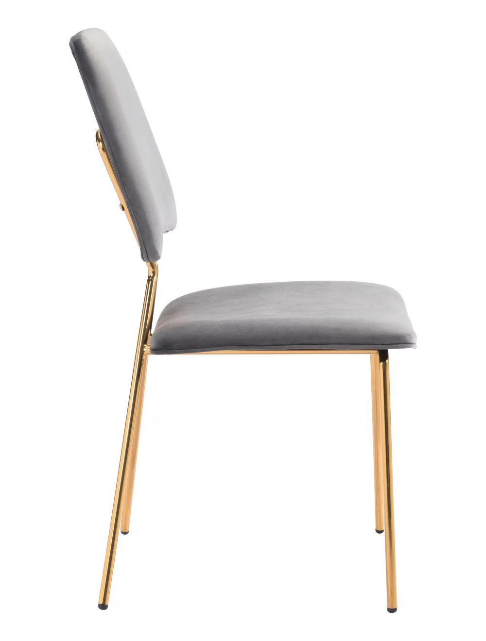 Chloe Dining Chair (Set of 2) Gray & Gold - Remutear