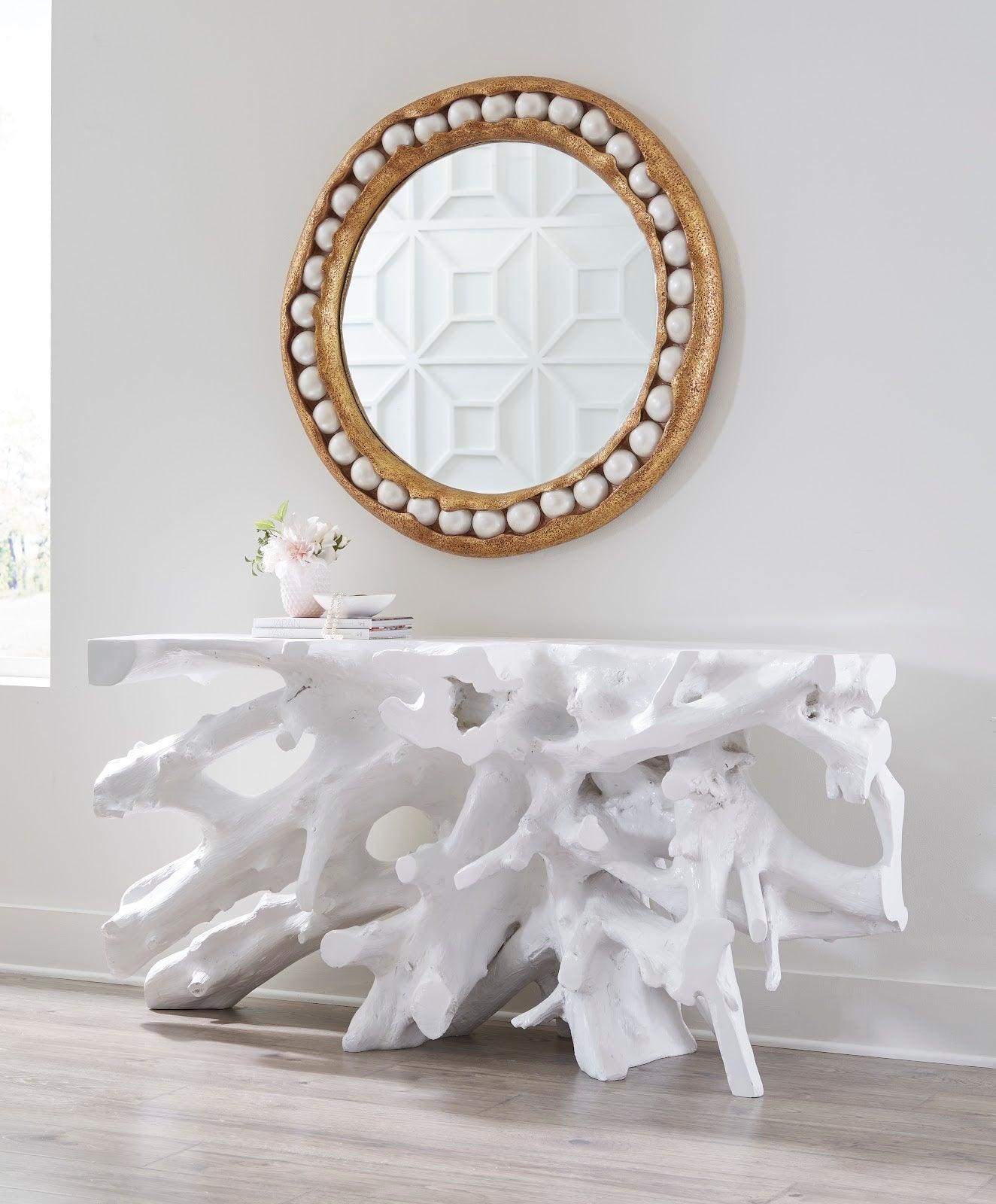 Cast Root Console Table, Gel Coat White - Remutear