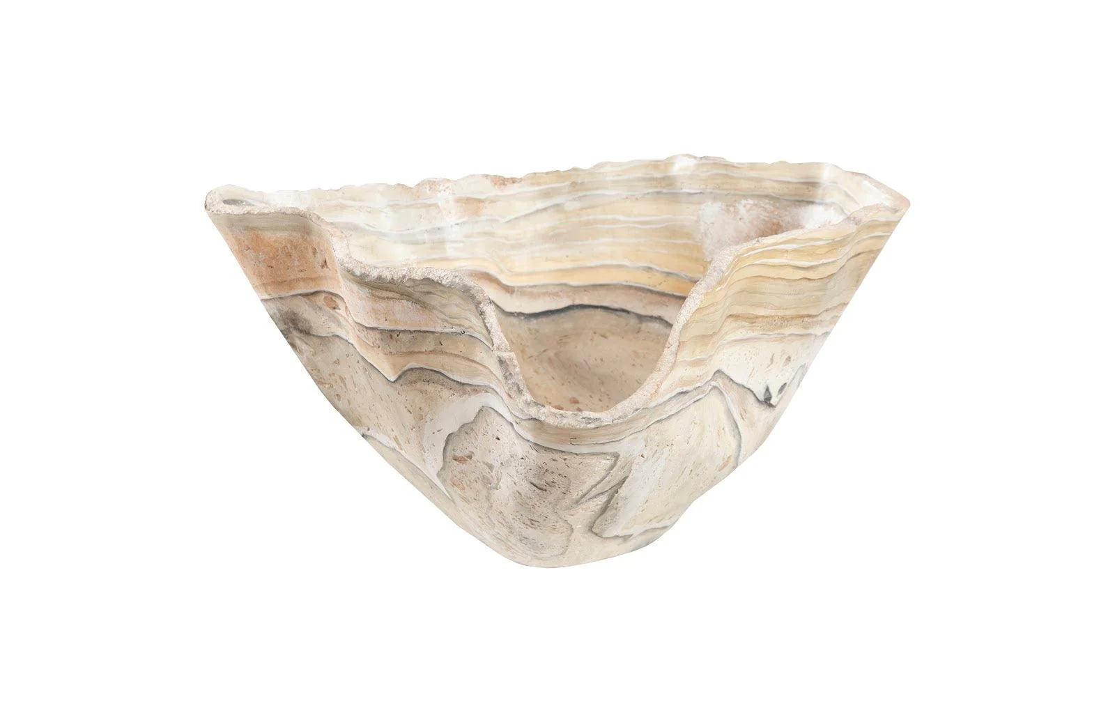 Cast Onyx Bowl, Faux Finish, Large - Remutear