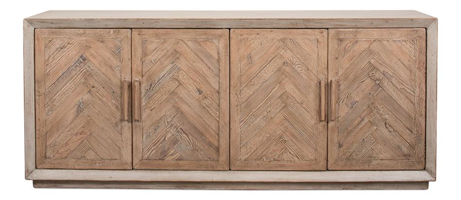 Hollis 4 Door Sideboard Stone Grey - Remutear