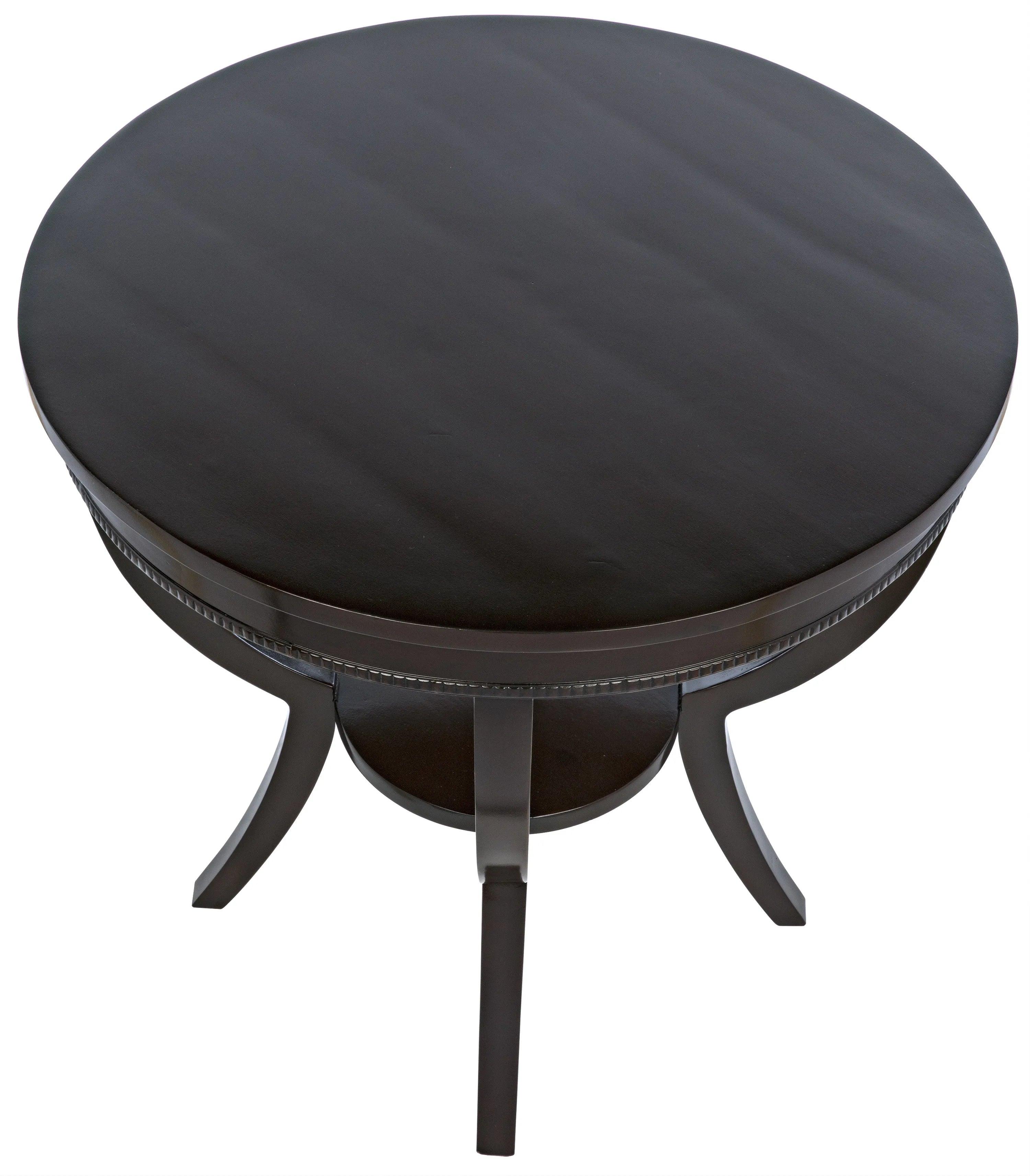 Scheffield Round End Table, Distressed Brown - Remutear