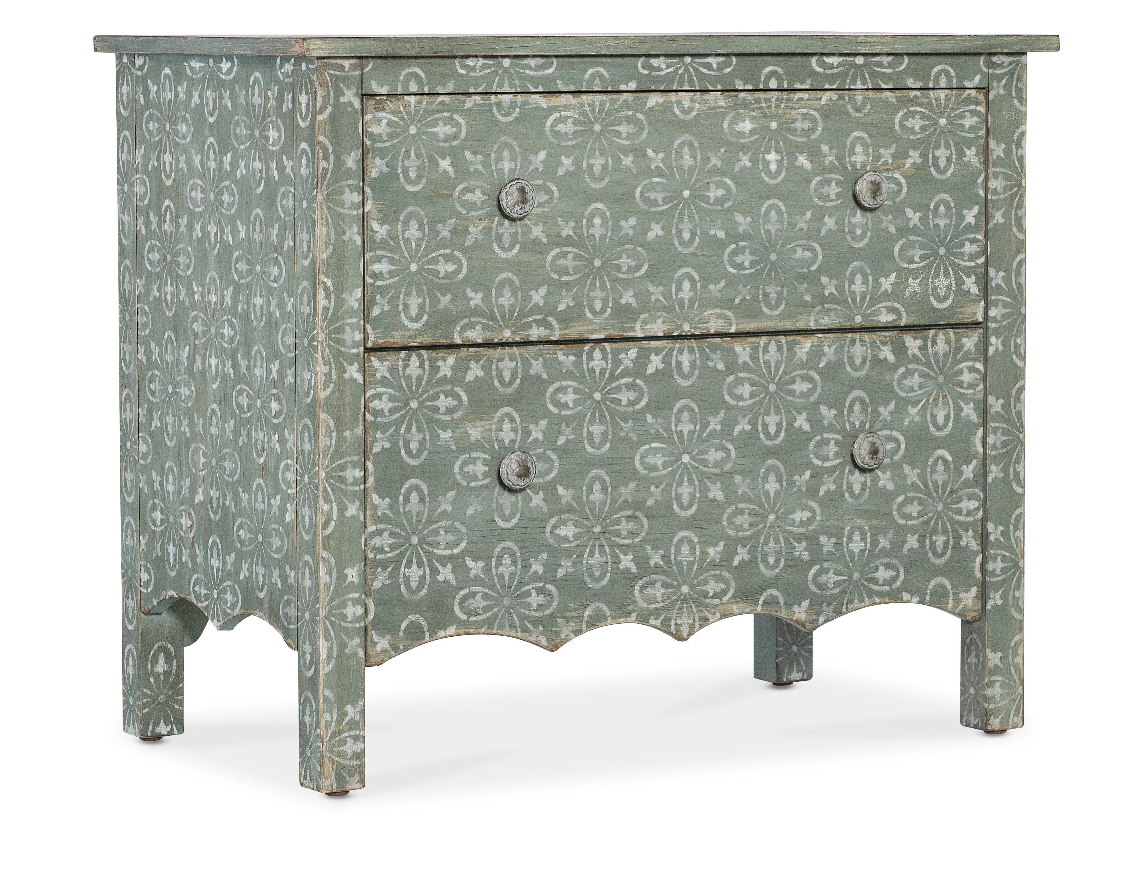 Americana Two-Drawer Nightstand - Antique Green - Remutear