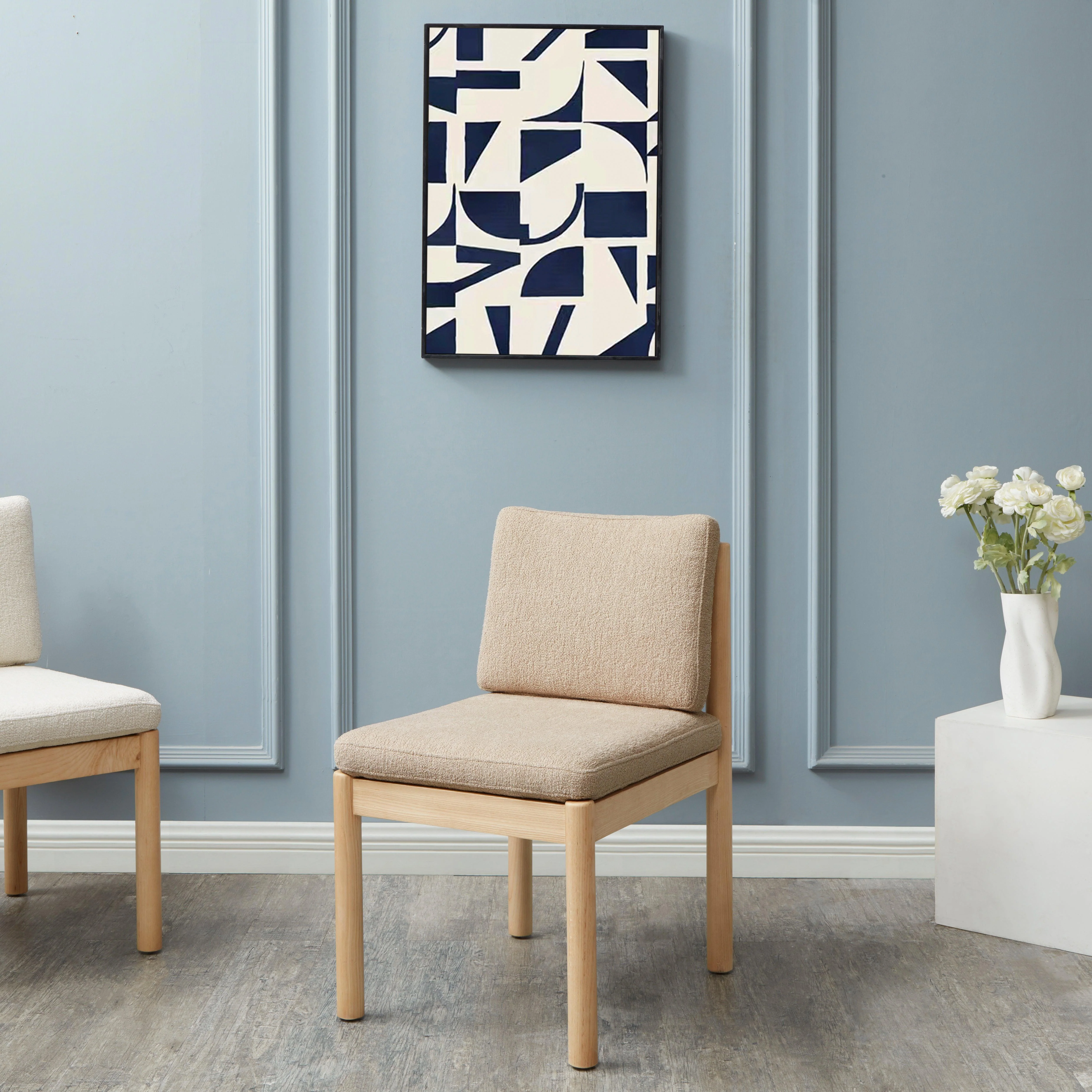 KALMIA BOUCLE DINING CHAIR - Remutear