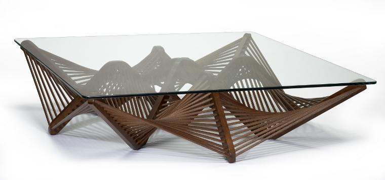 Geo Cocktail Table, Square, Medium Brown - Remutear