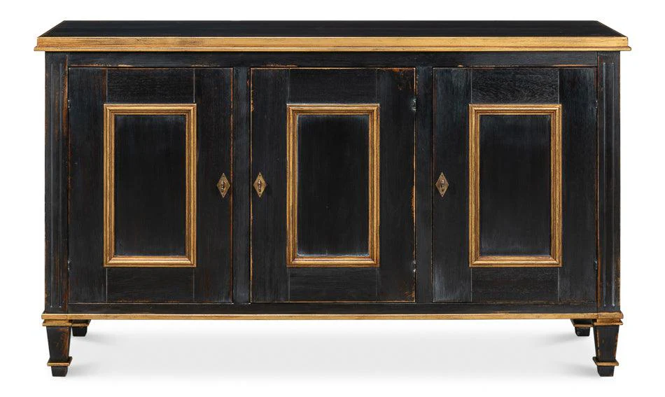 Louis Xvi Buffet Powder Black W/Gold - Remutear