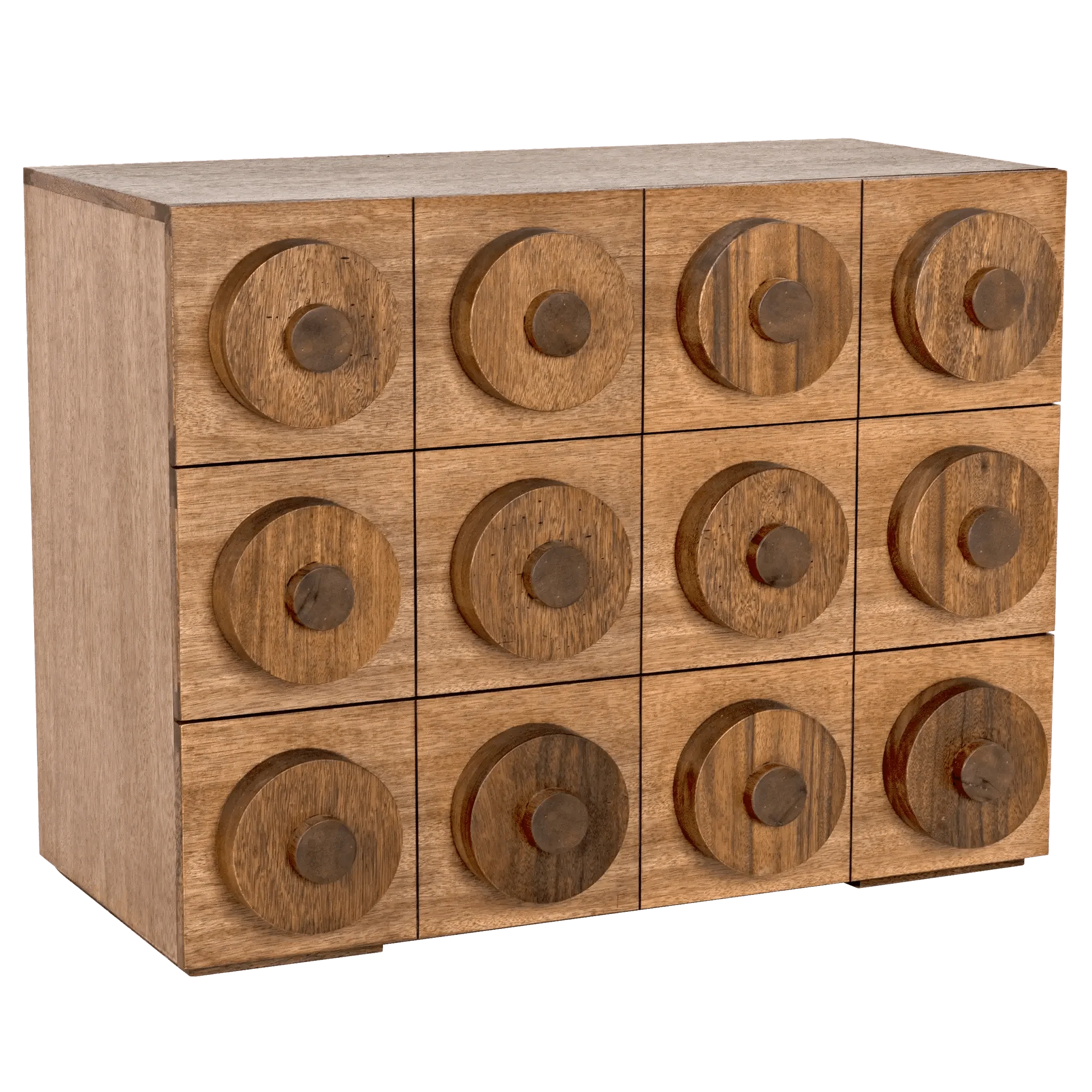 Lego Sideboard with 3 Drawers, Dark Walnut - Remutear