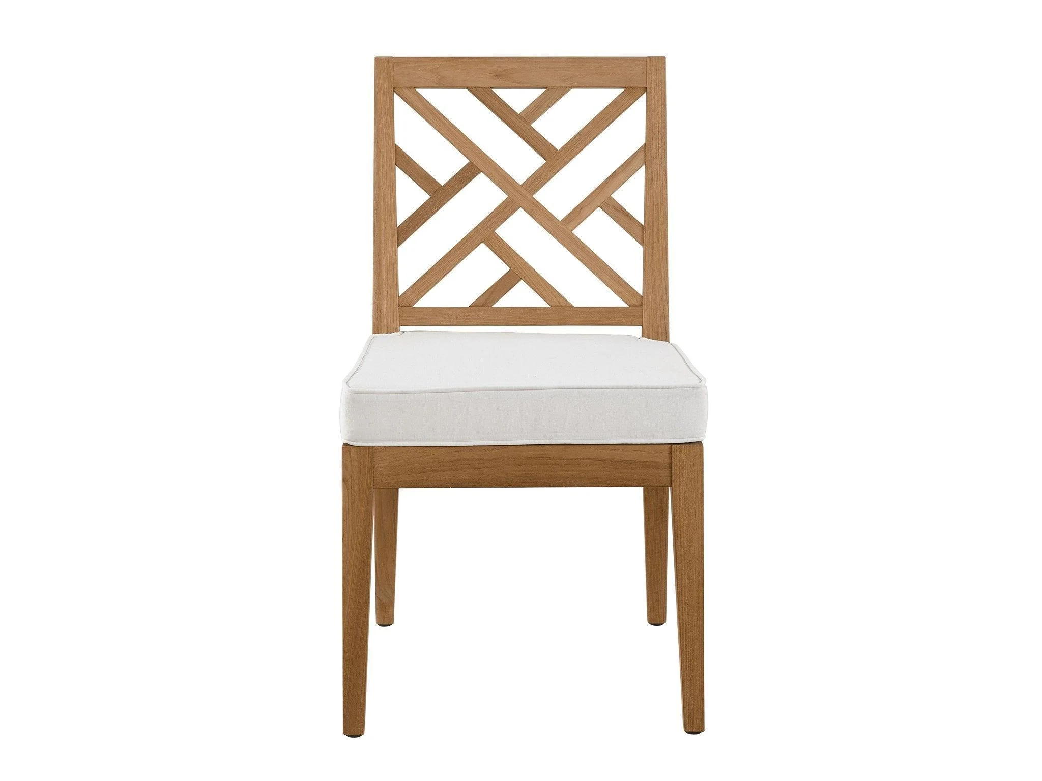 Outdoor Chesapeake Fret Back Teak Side Chair - Remutear