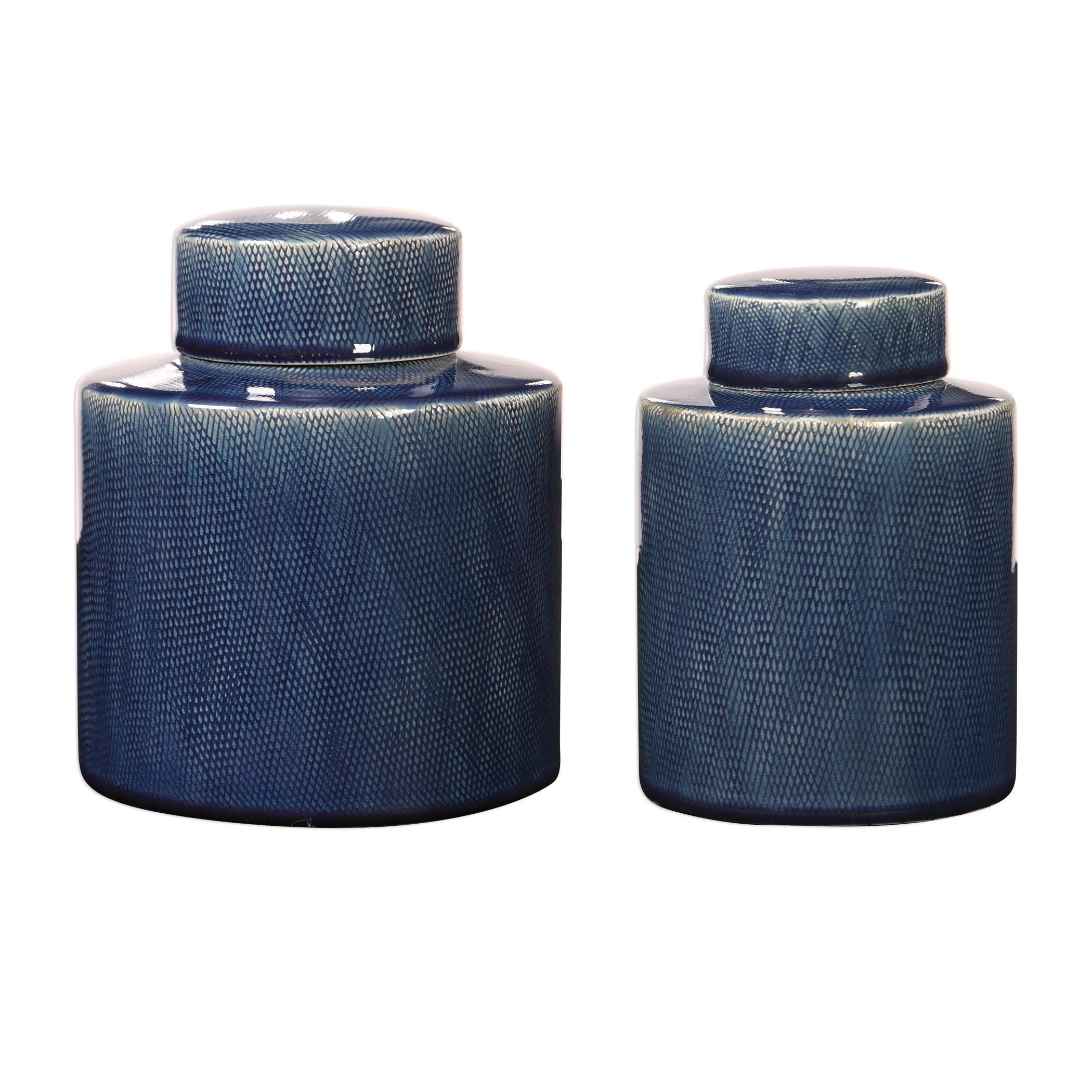 SANIYA BLUE CONTAINERS, SET OF 2 - Remutear