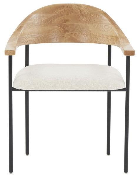 DENVER METAL FRAME AND BOUCLE DINING CHAIR - Remutear