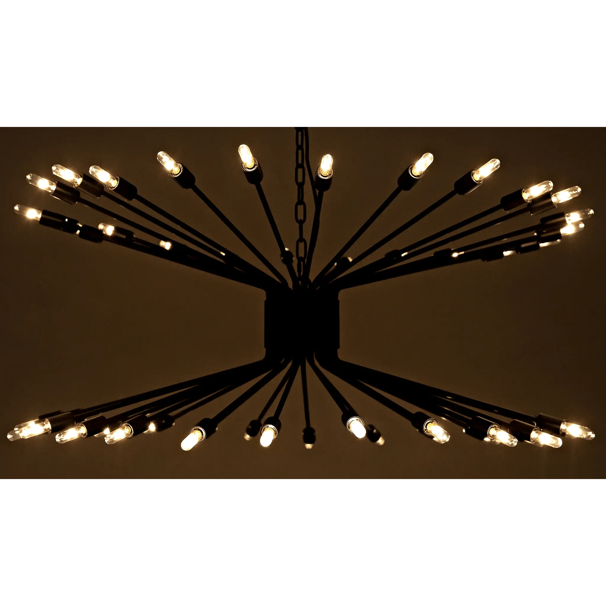 Lampberto Chandelier, Black Steel - Remutear