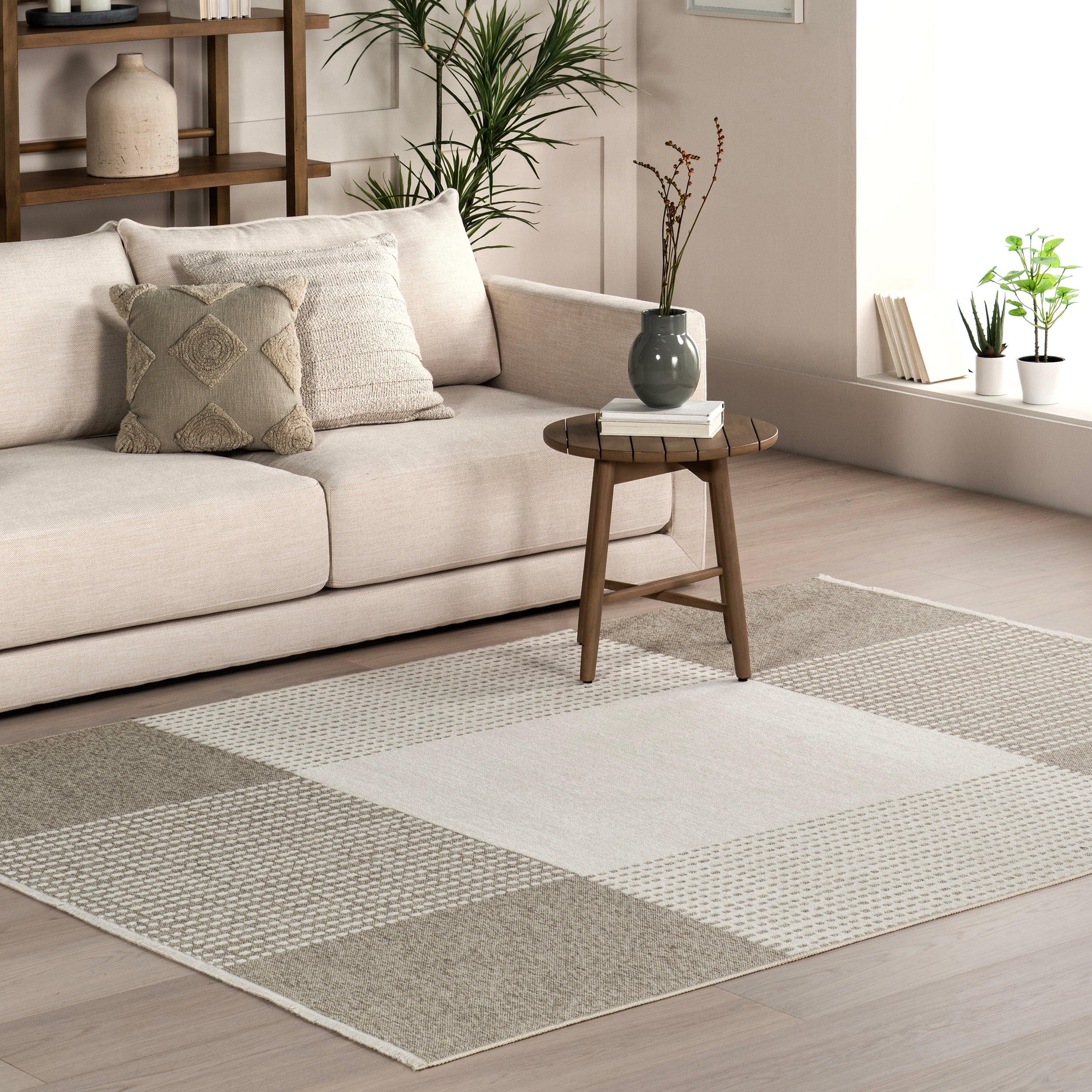 Kirby Plaid Reversible Machine Washable Area Rug - Remutear