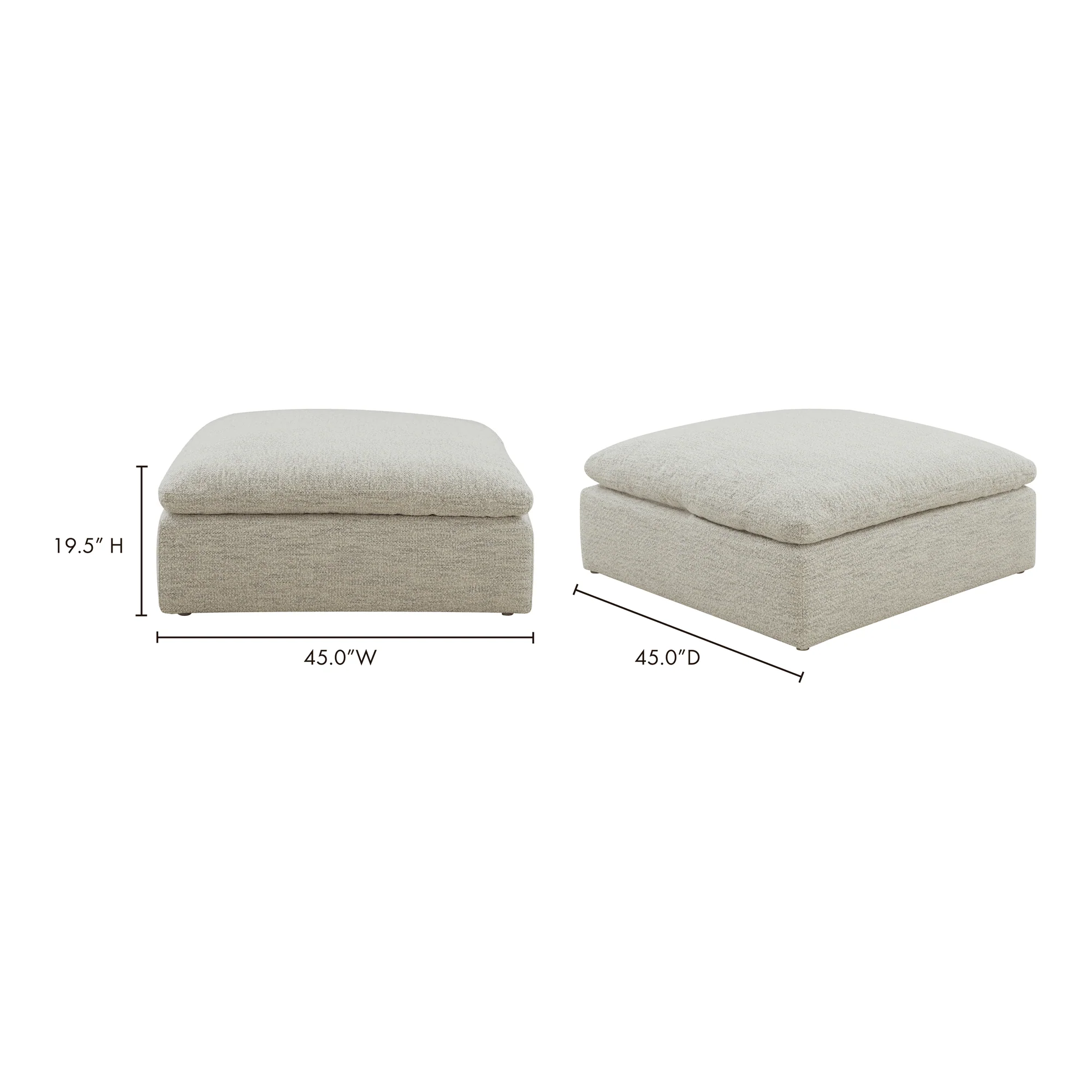 Clay Ottoman Performance Fabric Coastside Sand - Remutear