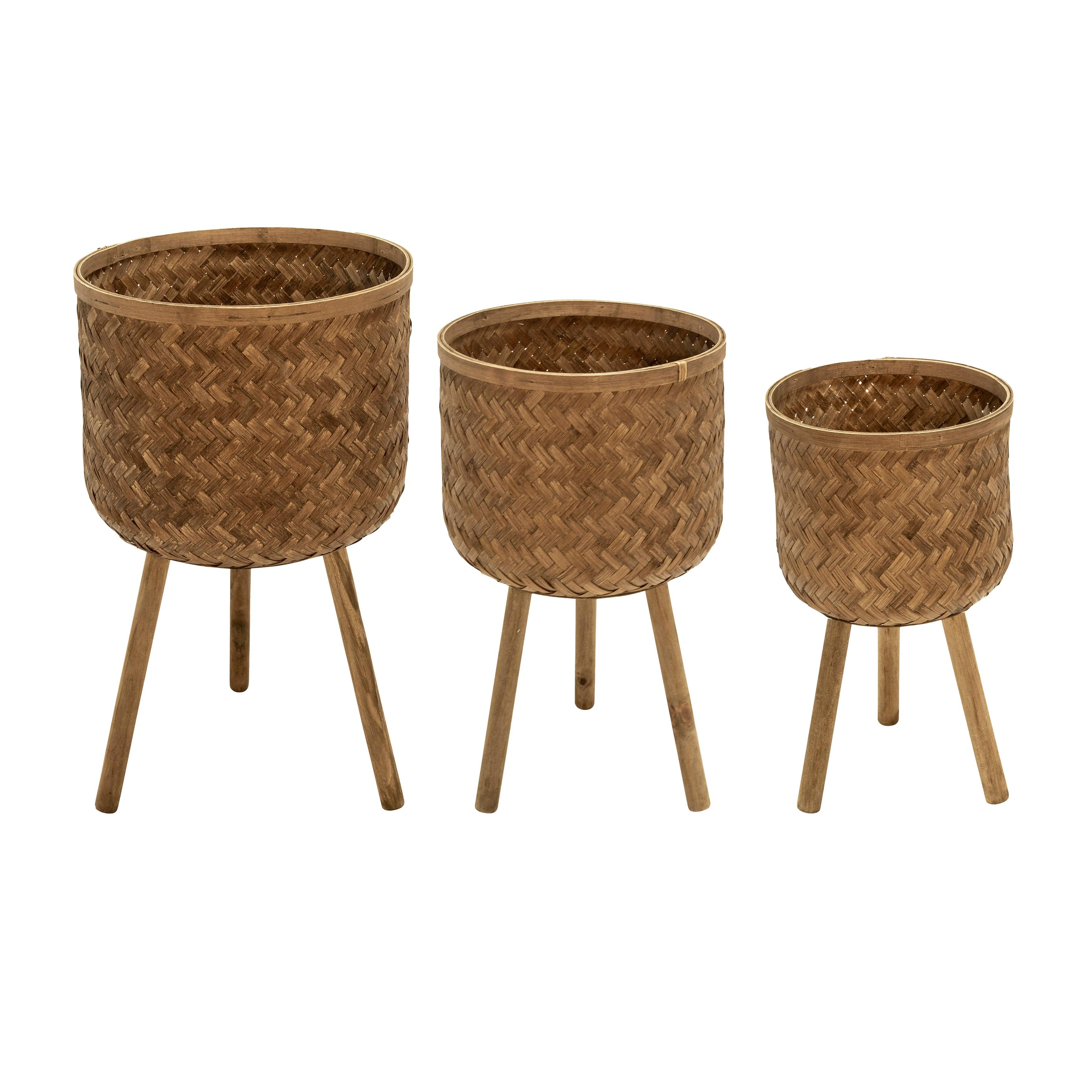 S/3 Bamboo Planters 11/13/15