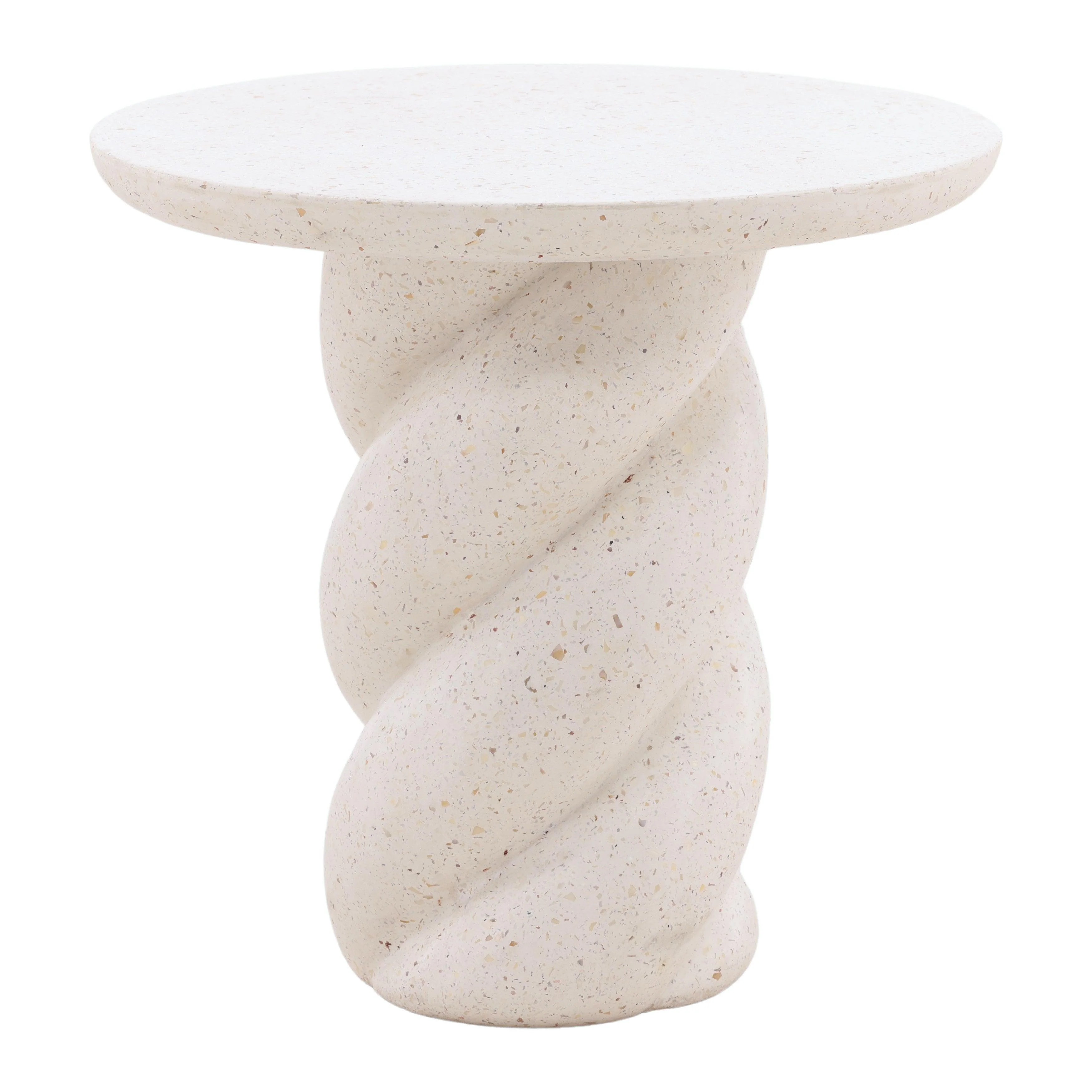 Nadia Outdoor End Table Ivory - Remutear