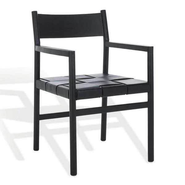 Devnie Woven Leather Dining Chair - Remutear