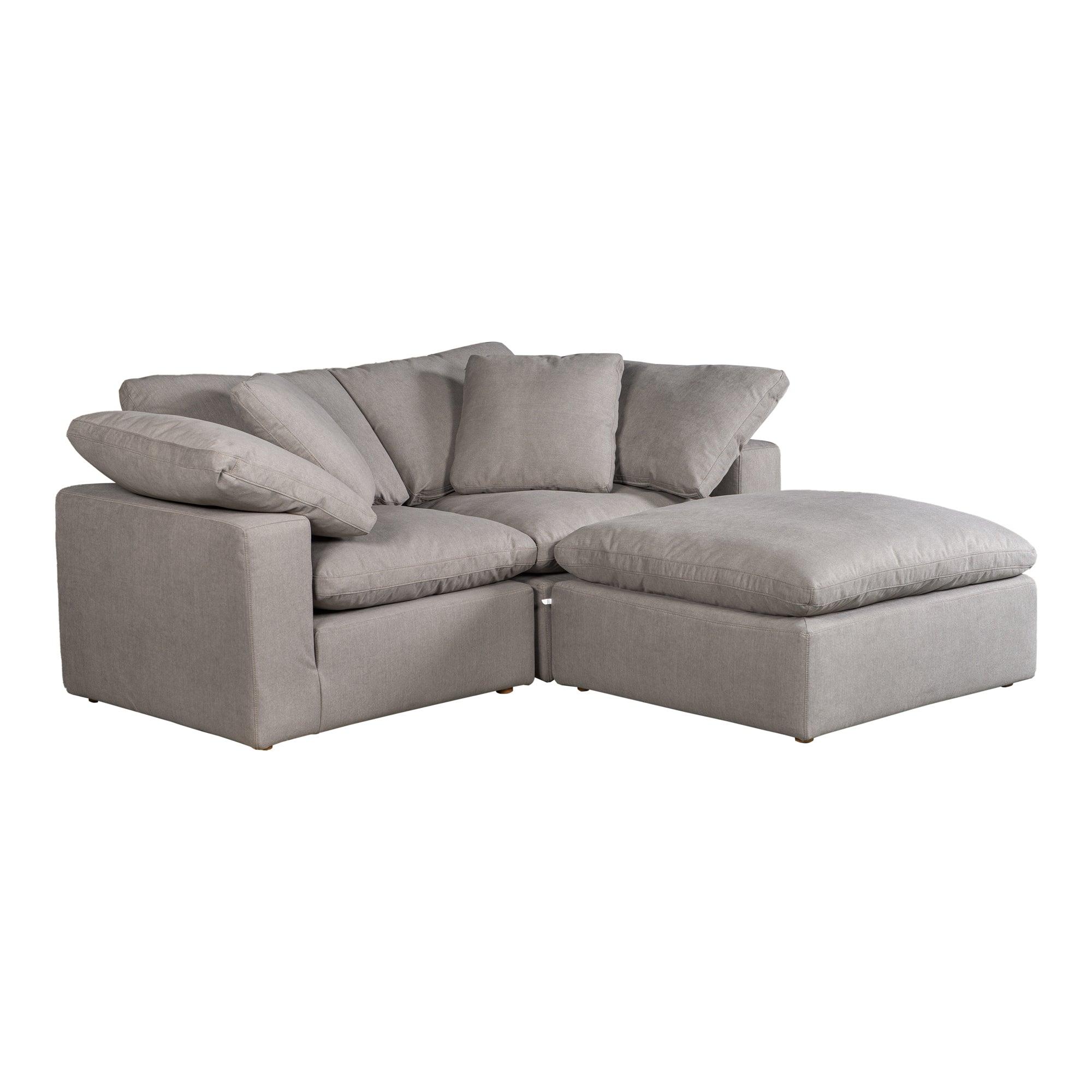 Terra Condo Nook Modular Sectional Performance Fabric Light Grey - Remutear